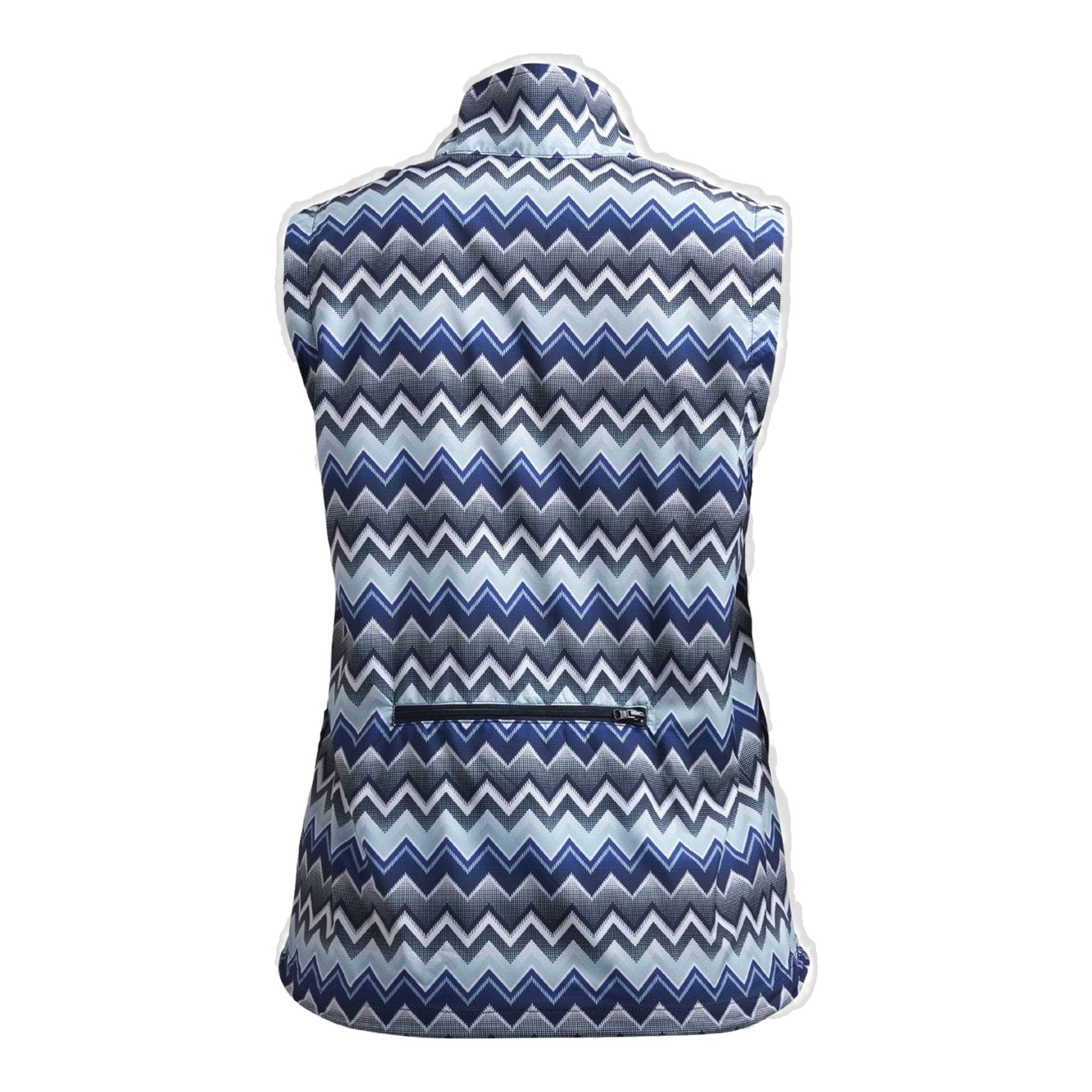 Gilet antivento Röhnisch Pocket Zigzag blu da donna