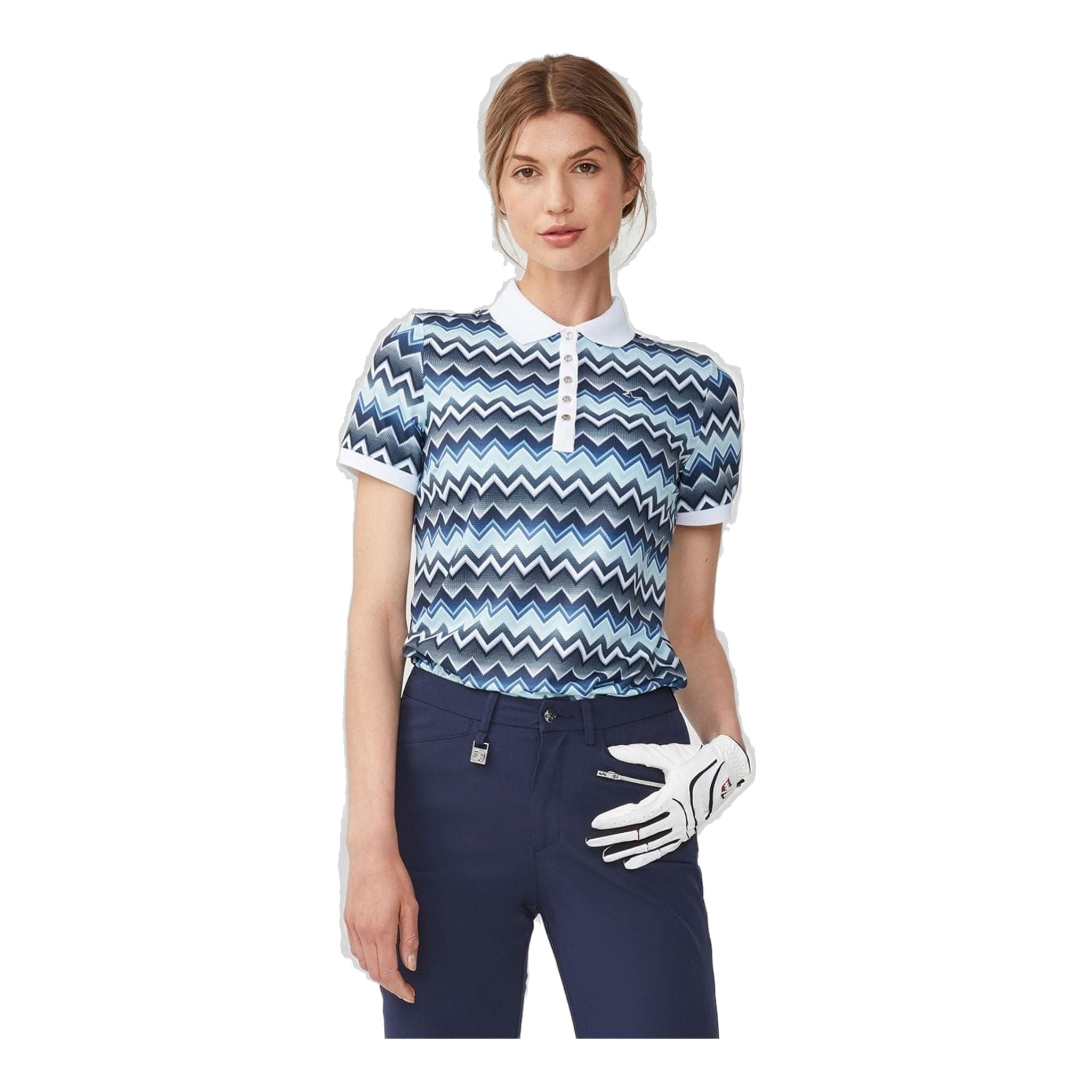 Röhnisch Element Polo Zigzag Blu Donna