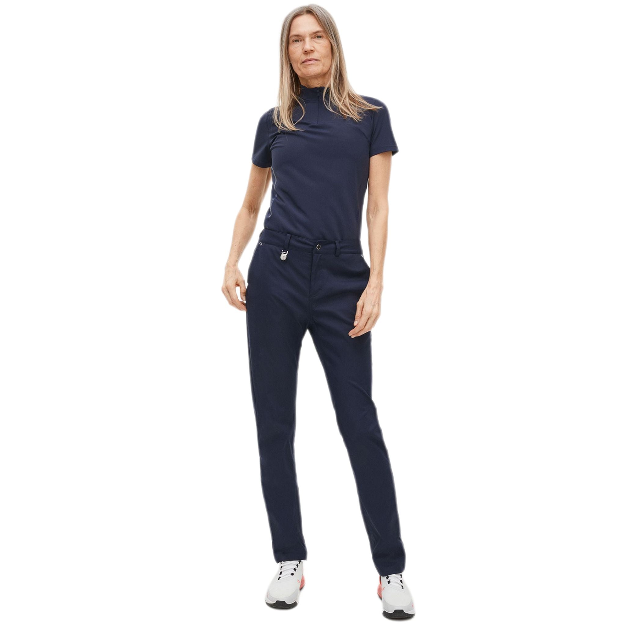 Pantaloni da golf Röhnisch Cheer 32 blu navy da donna