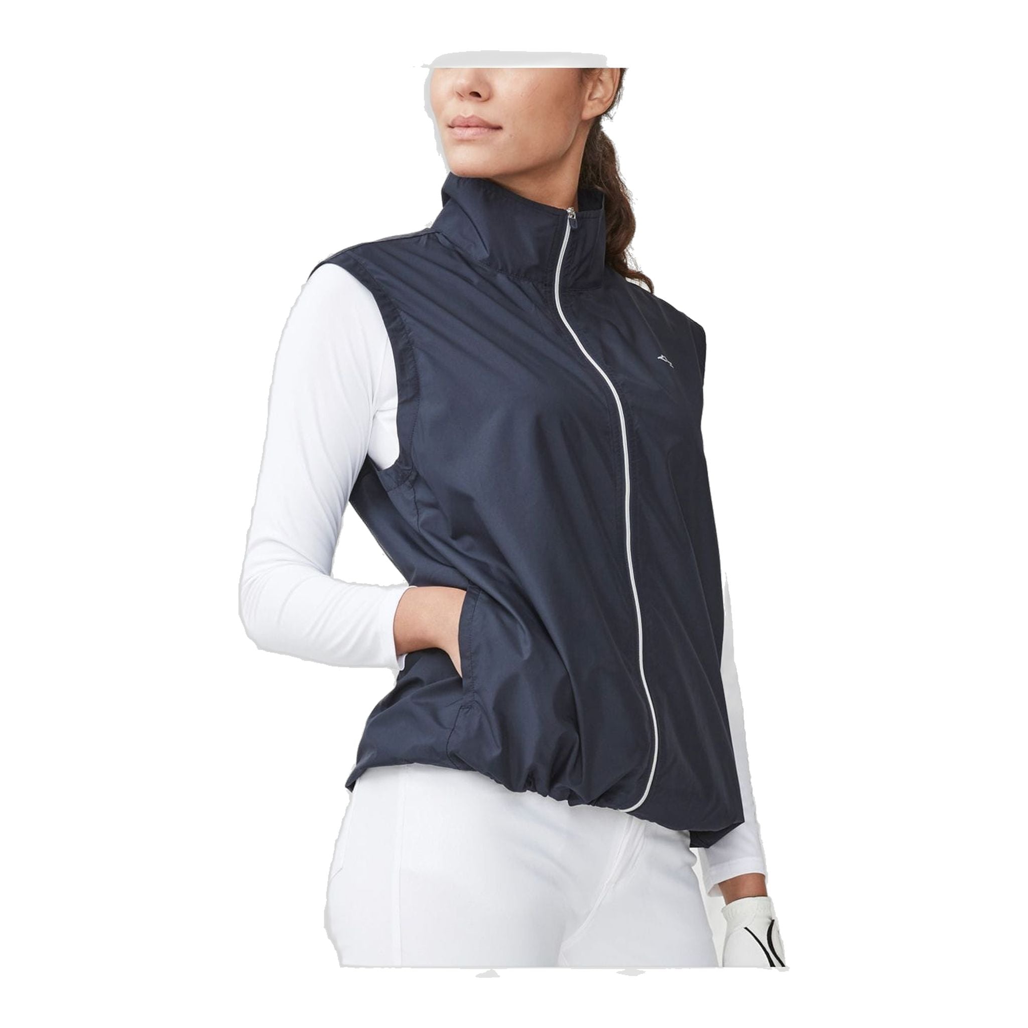 Gilet antivento tascabile Röhnisch blu navy da donna