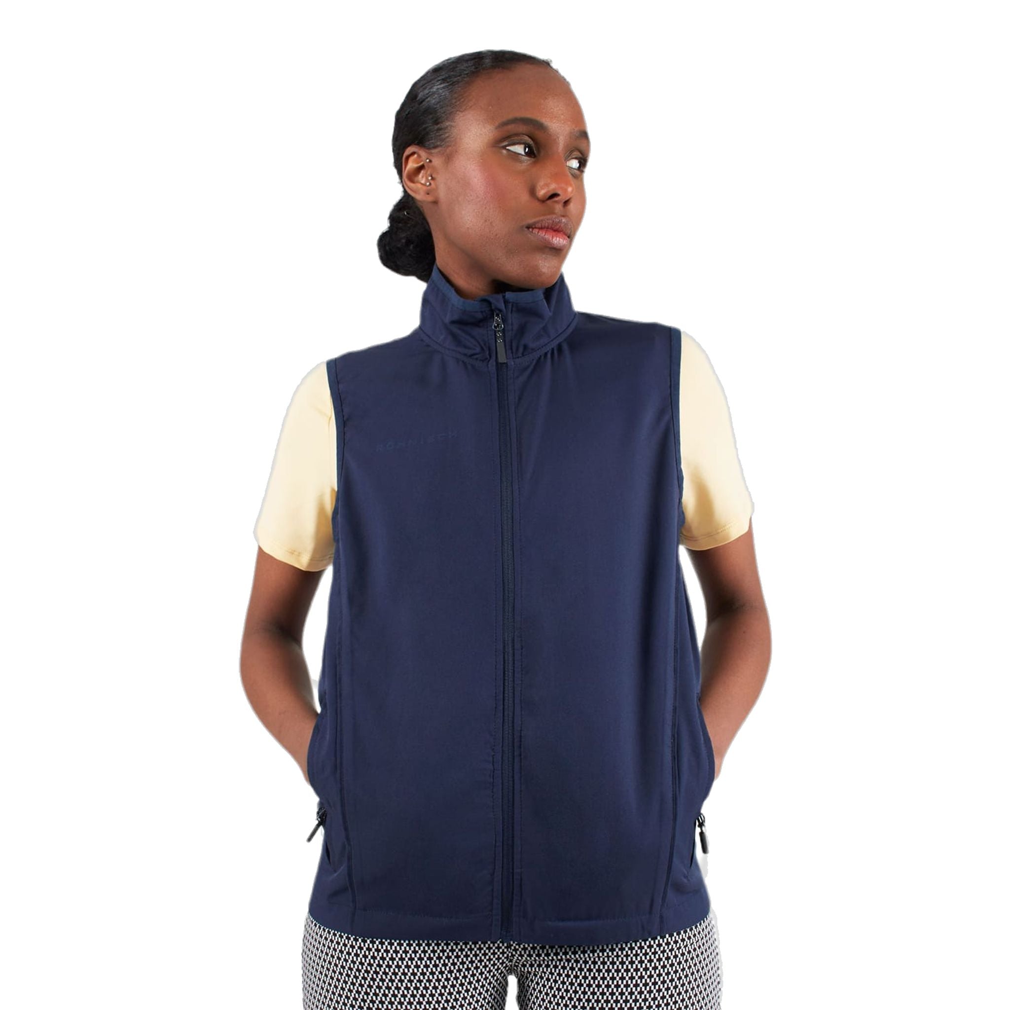 Gilet da golf Röhnisch Accelerate blu navy da donna
