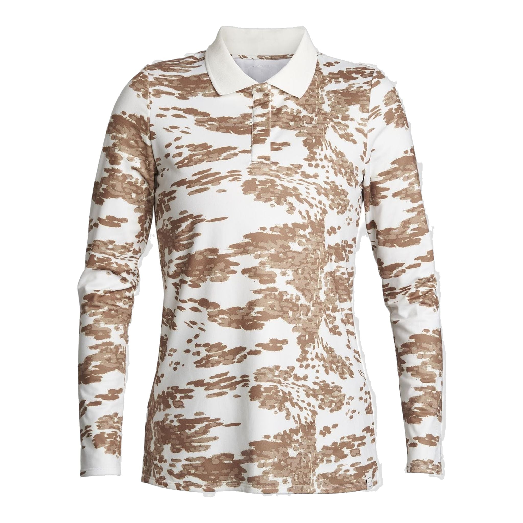 Röhnisch W Polo Sia manica lunga Beige/Camo Donna