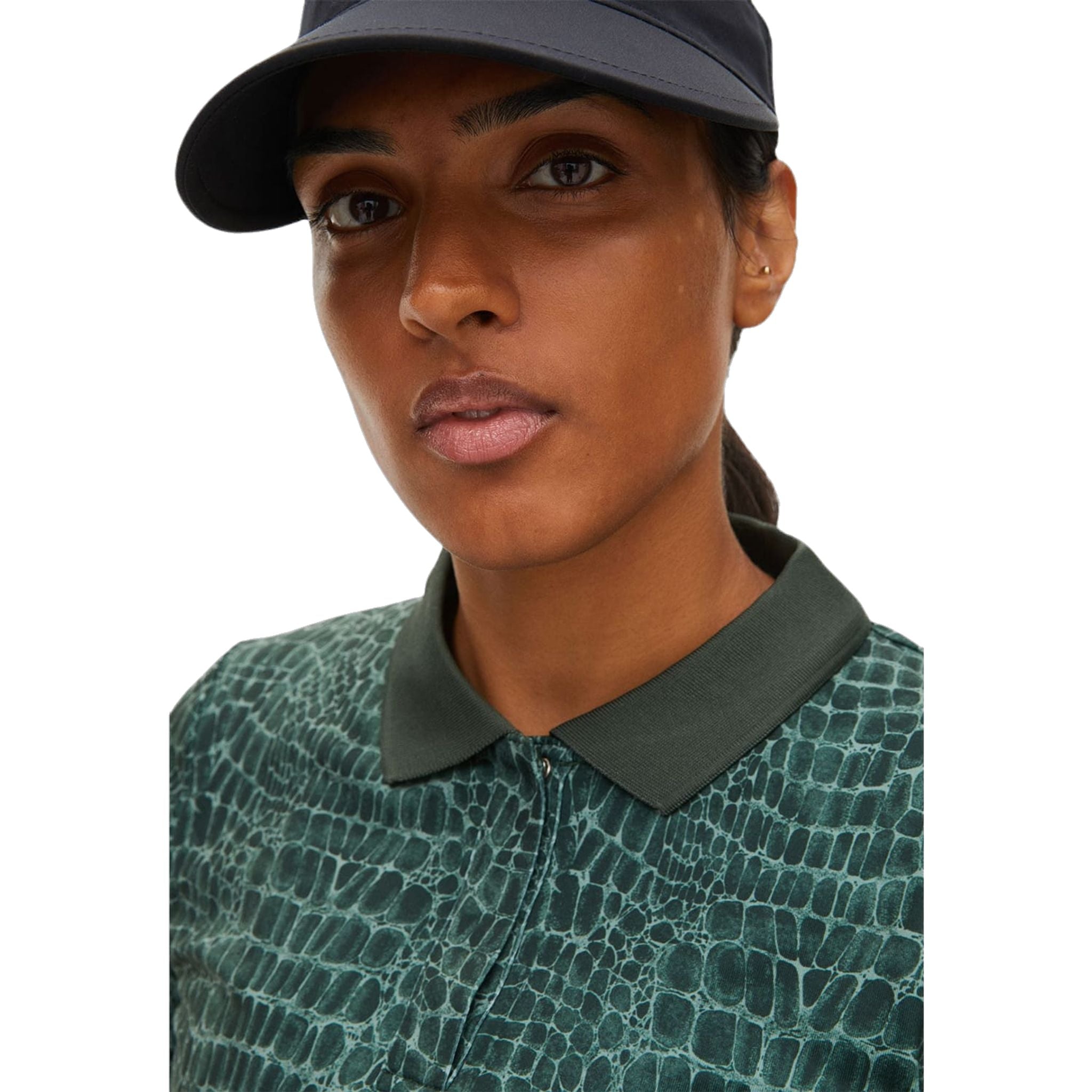 Röhnisch Sia Golf Polo Manica Lunga Verde Crocco Donna