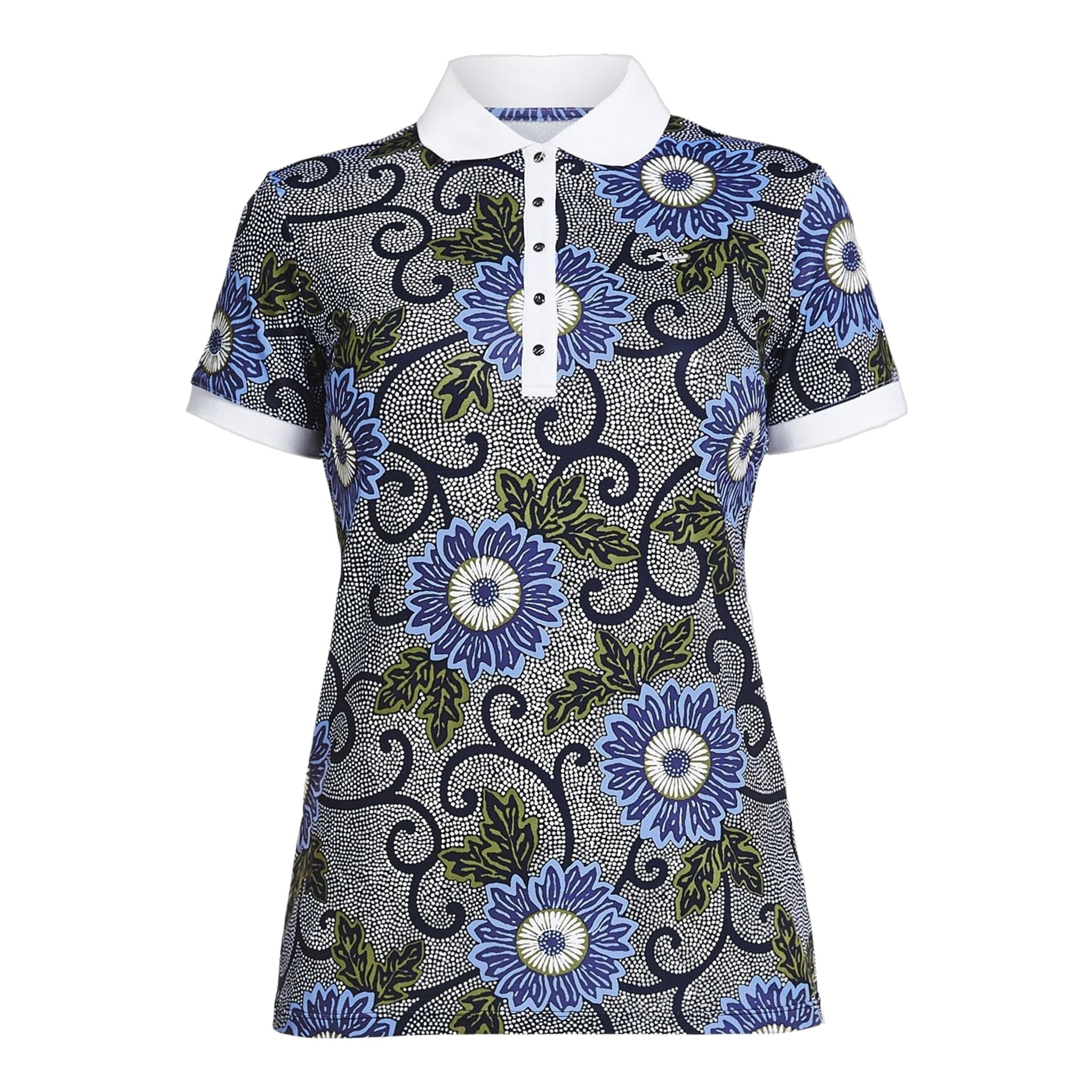 Röhnisch Polo AOP Blu Massai Flower Donna