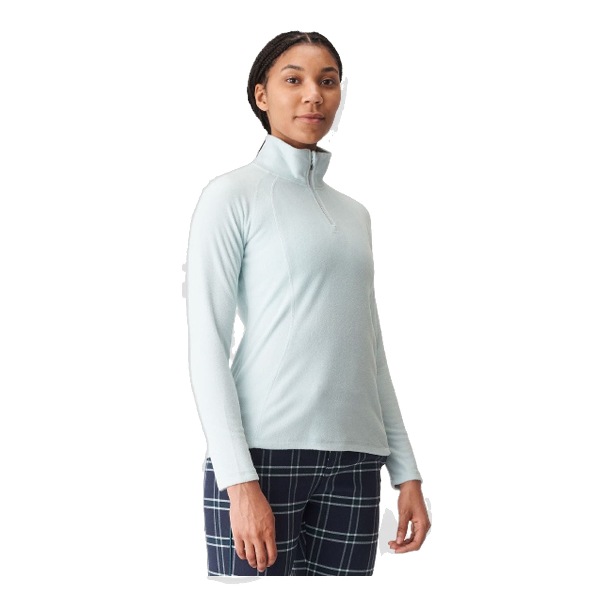 Röhnisch W Fleeceshirt Amy Mezza Zip Blu Pastello Donna