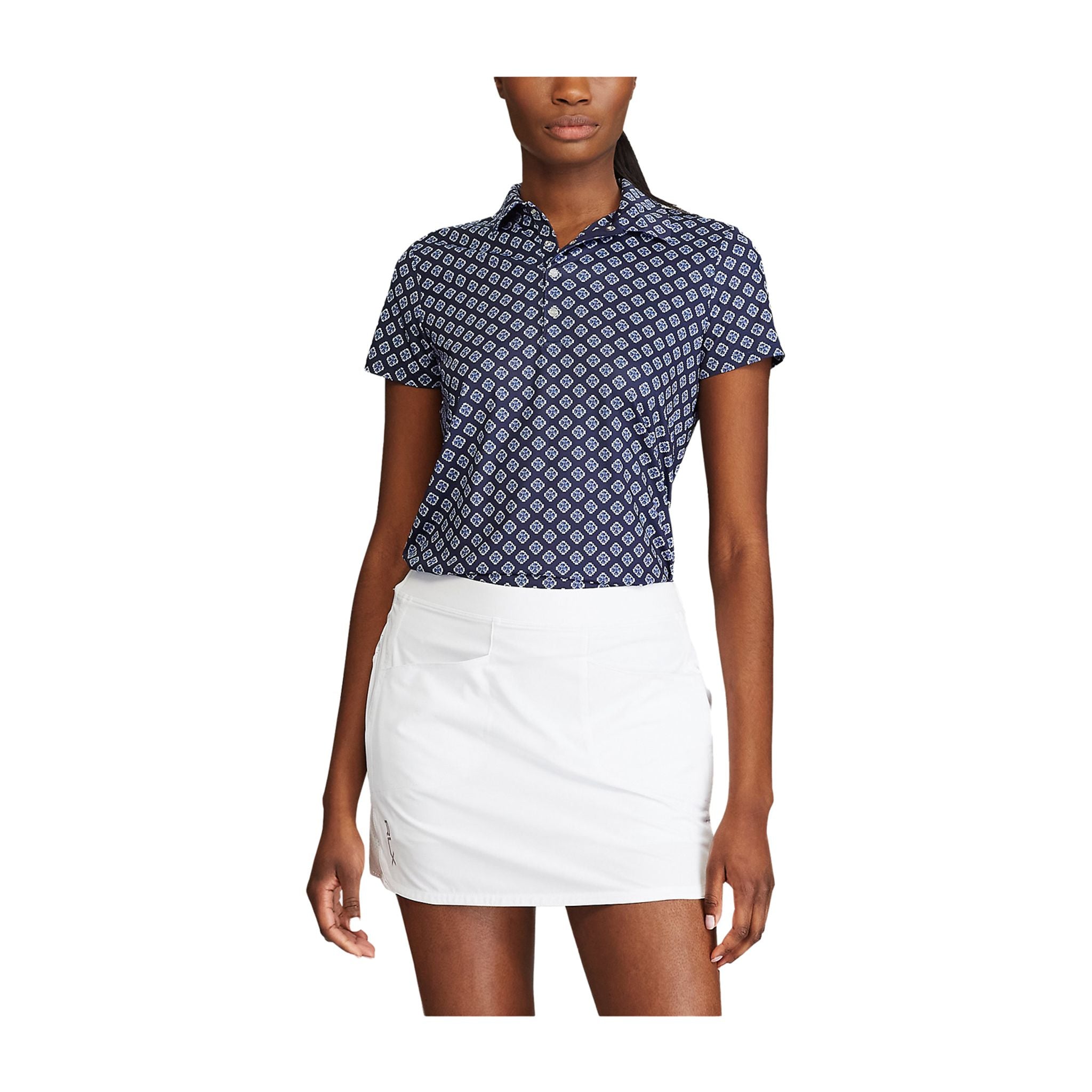 Polo Ralph Lauren W Printed Airflow SS da donna blu navy