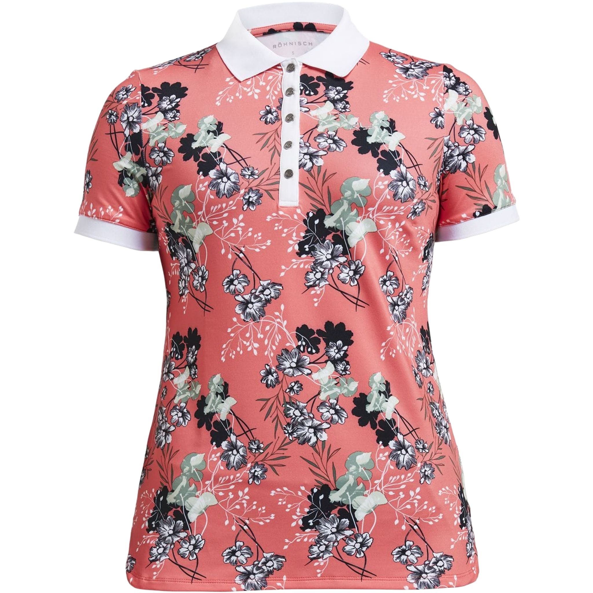 Röhnisch W Element Block SS Polo Hermosa Sugar Coral Donna