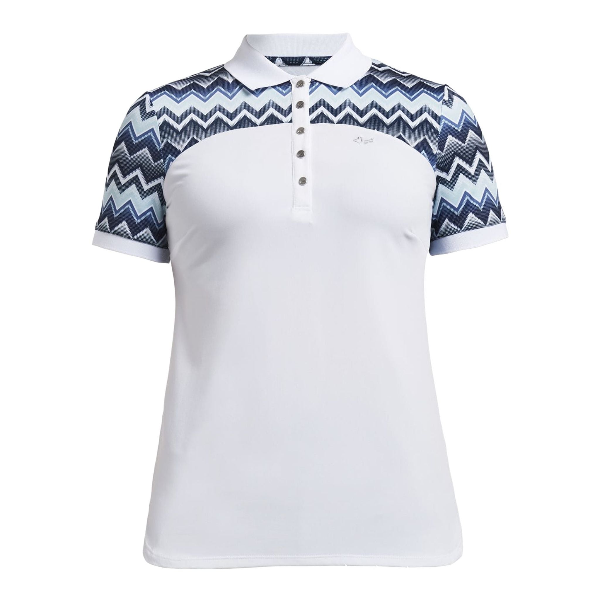 Polo Röhnisch Element Block Zigzag Blu Donna