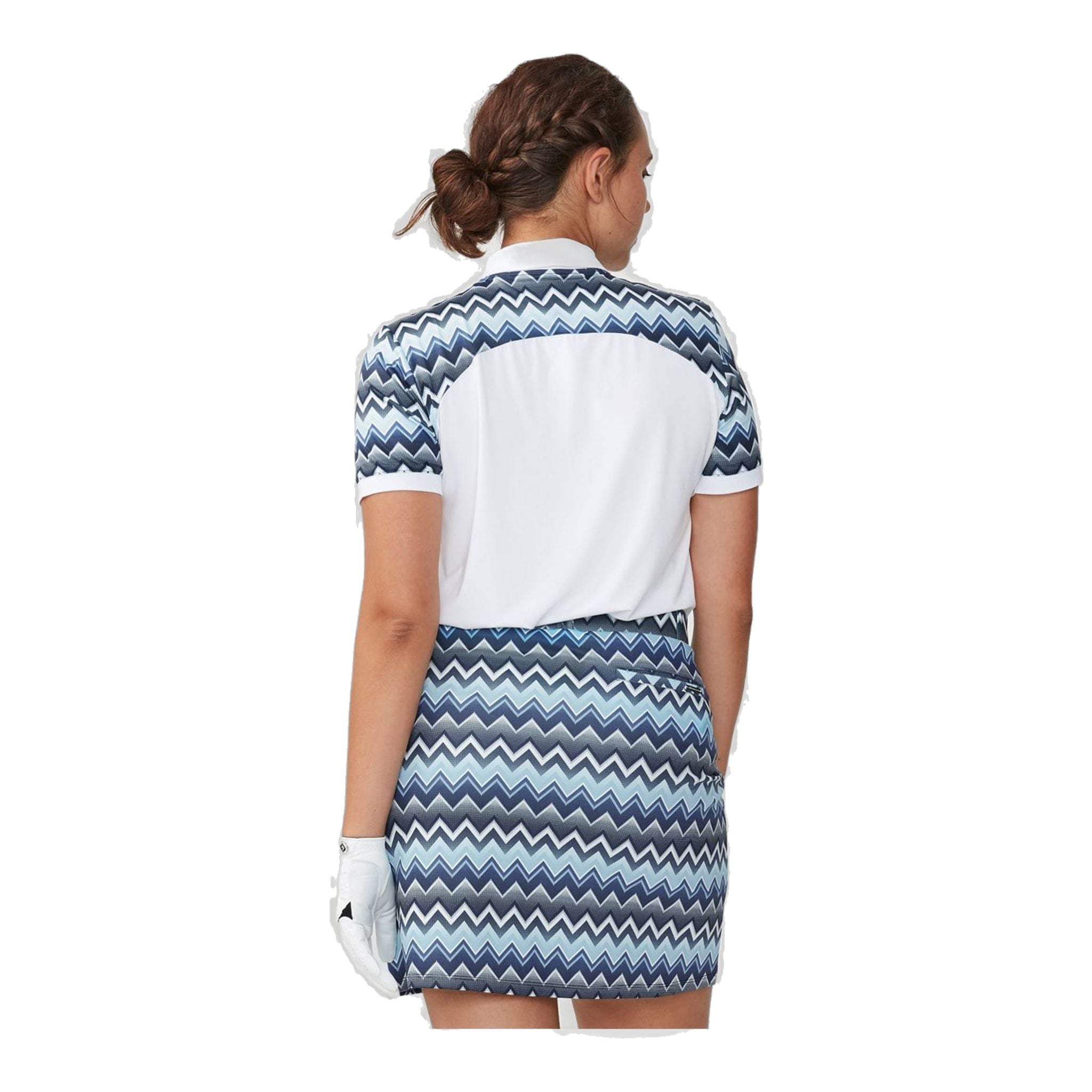 Polo Röhnisch Element Block Zigzag Blu Donna