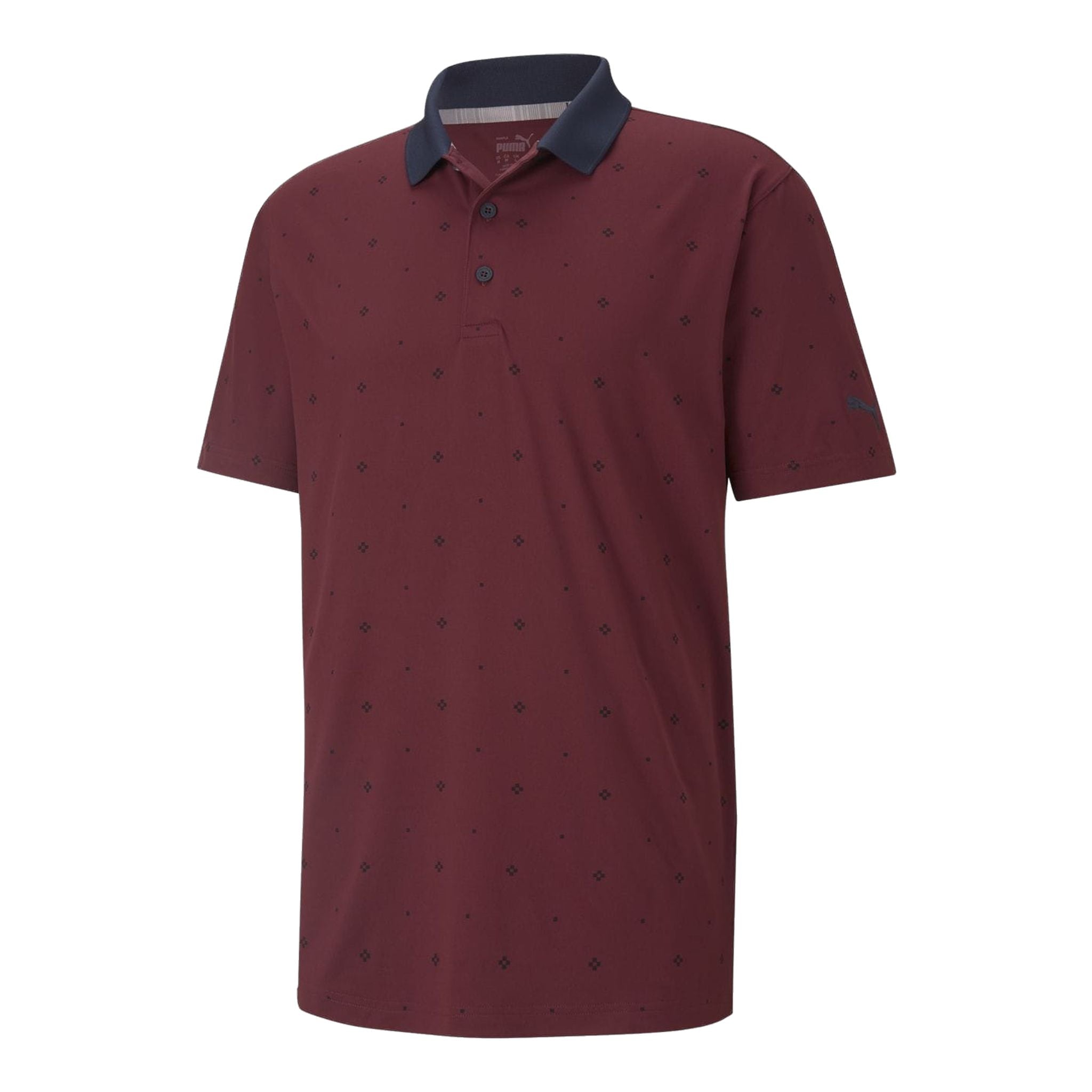 Polo Puma M Cloudspun Gamma SS Zinfandel/Navy da uomo