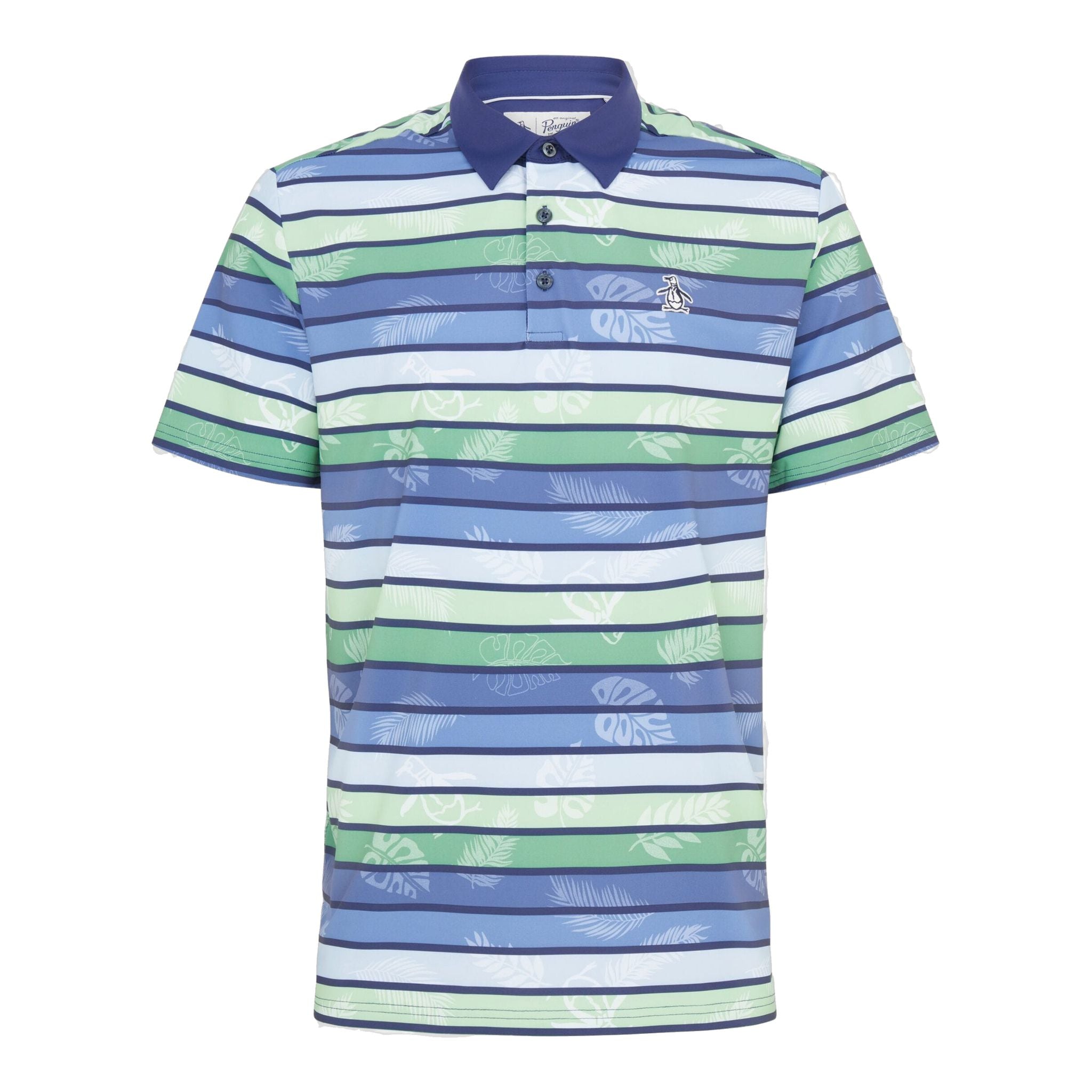 Polo da golf da uomo con stampa a righe Original Penguin Resort