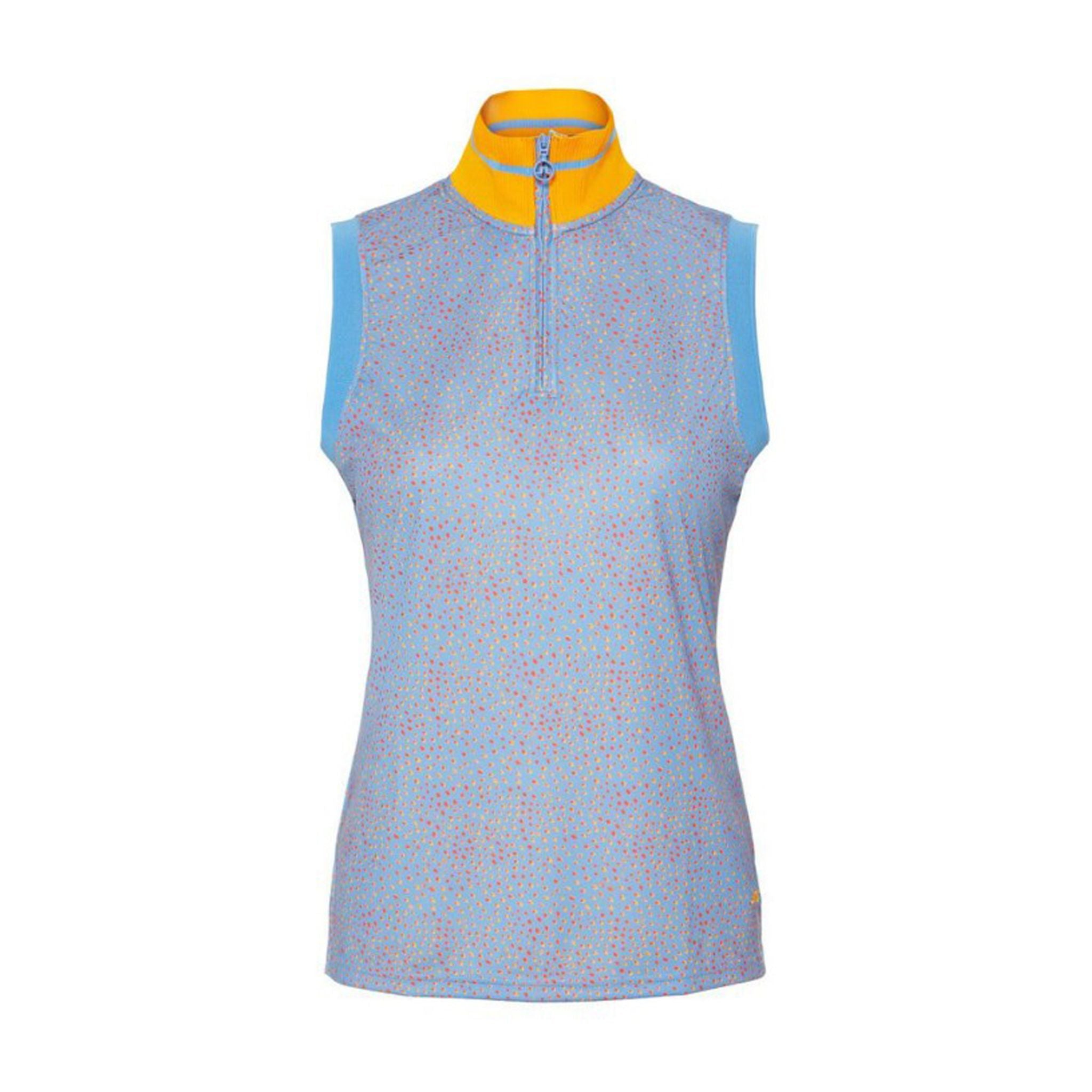 J. Lindeberg W Audrey-TX Maglia SL Polo Lake Blue Dot Donna