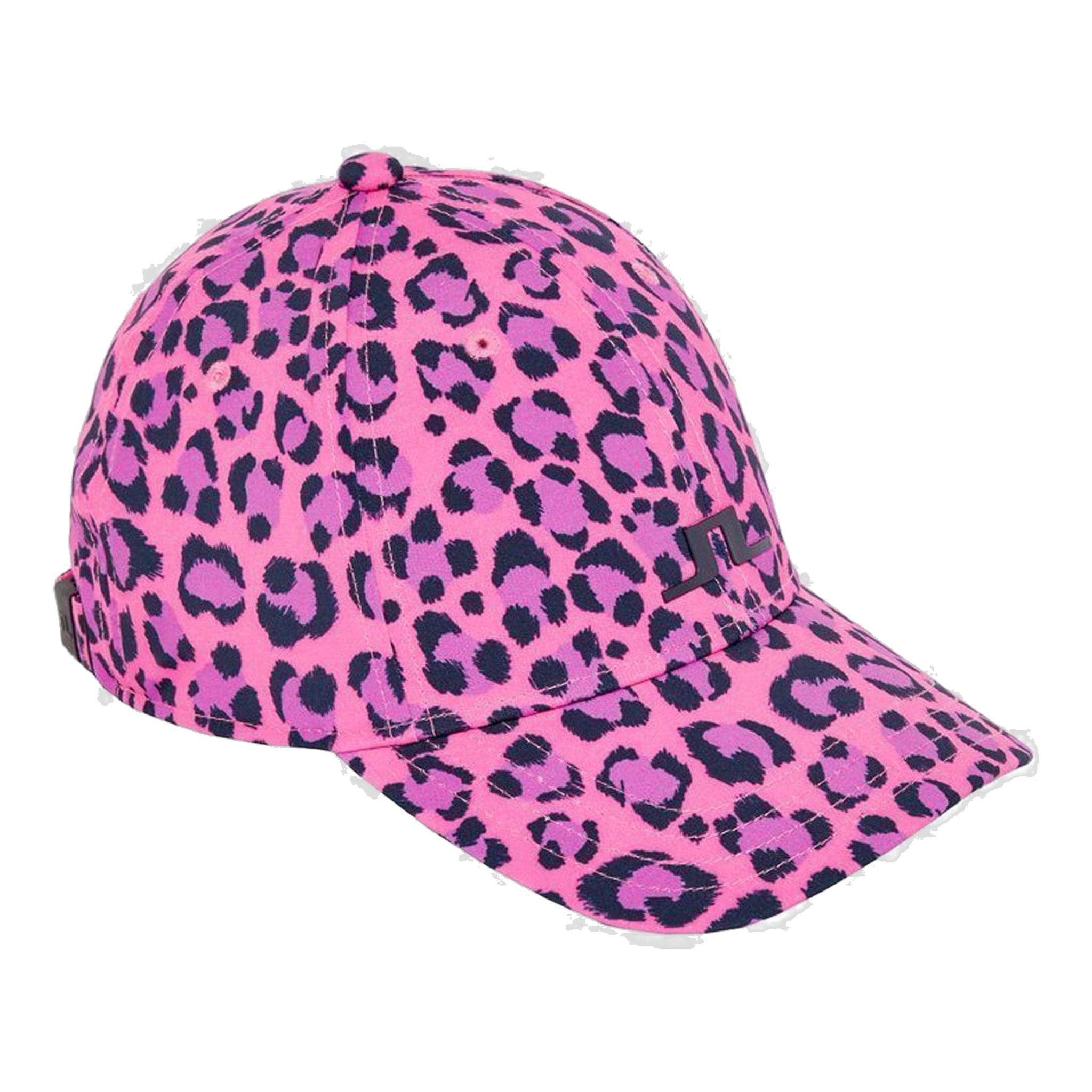 J. Lindeberg W Angie Cap-Tech Stretch Cap Rosa Leopardo Donna