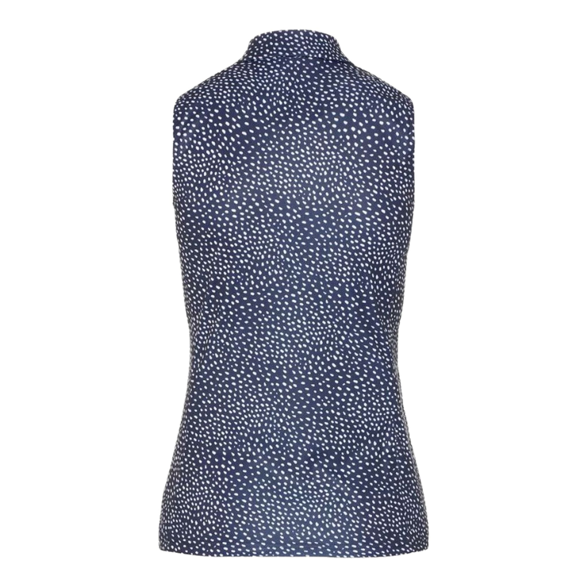 J. Lindeberg W Dena Print-TX Jersey SL Polo Bianco Dot Donna