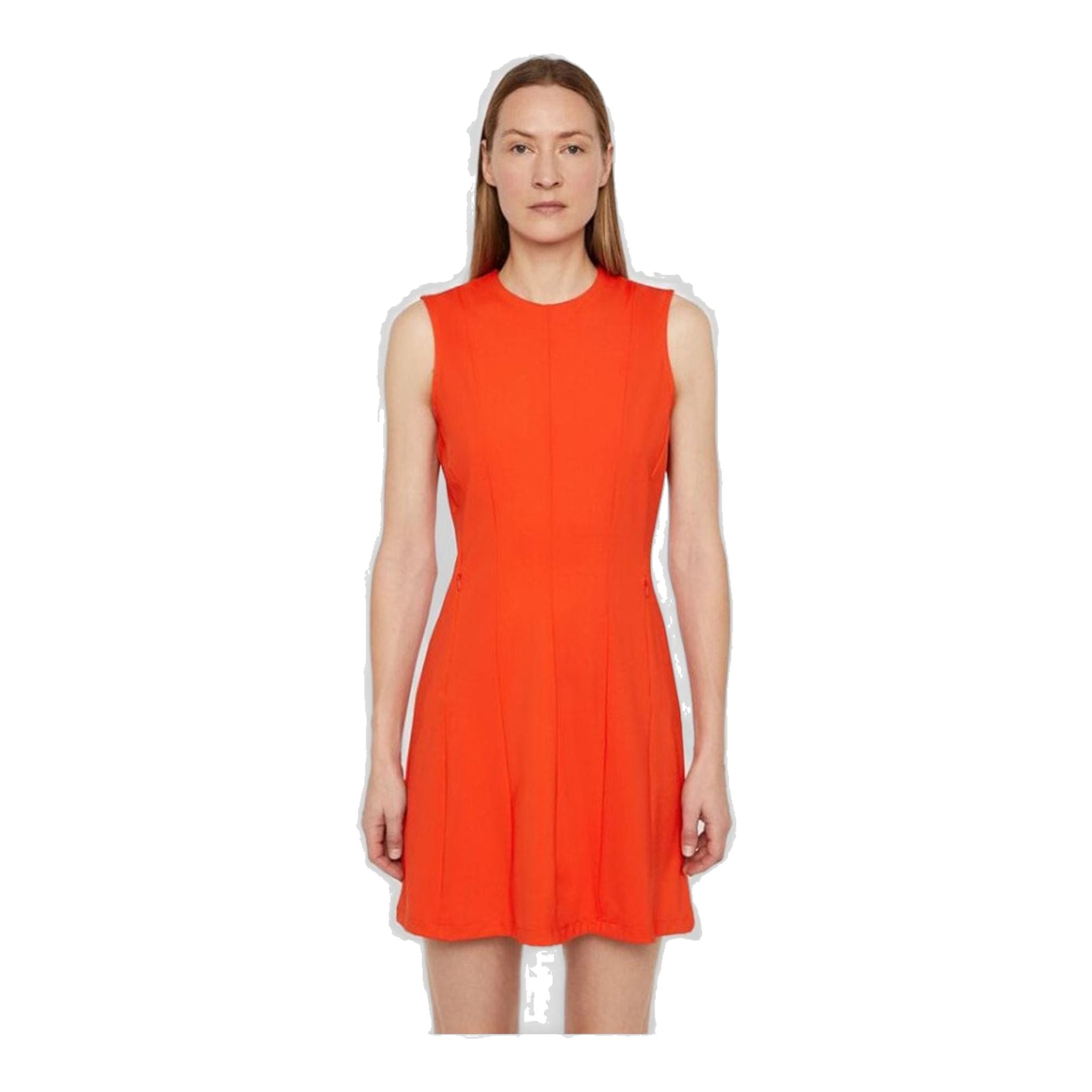 J. Lindeberg W Jasmin Lux Sculpt Dress Rosso Pomodoro Donna