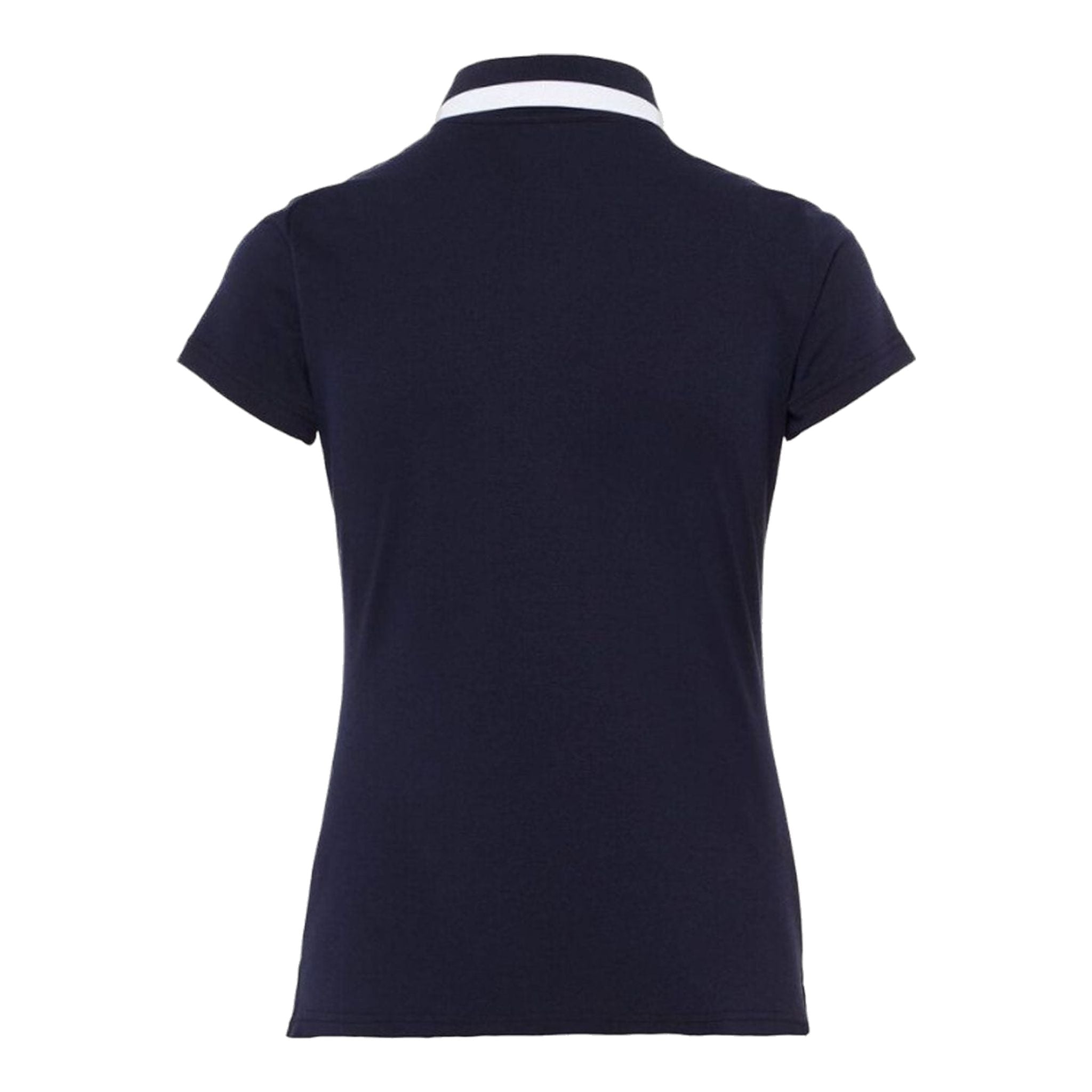 J. Lindeberg W Alve-Cotton Poly Polo blu navy melange da donna