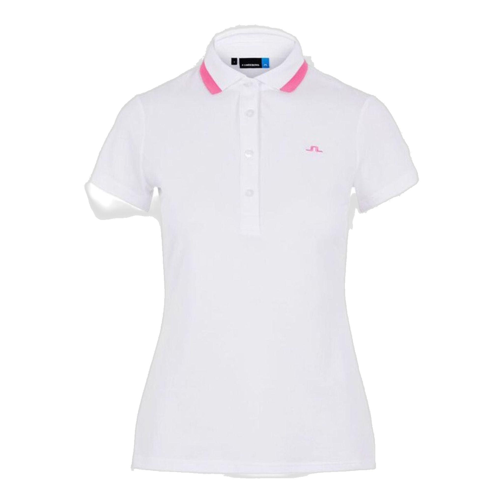 J. Lindeberg W Alve-Cotton Poly Polo Bianco Donna
