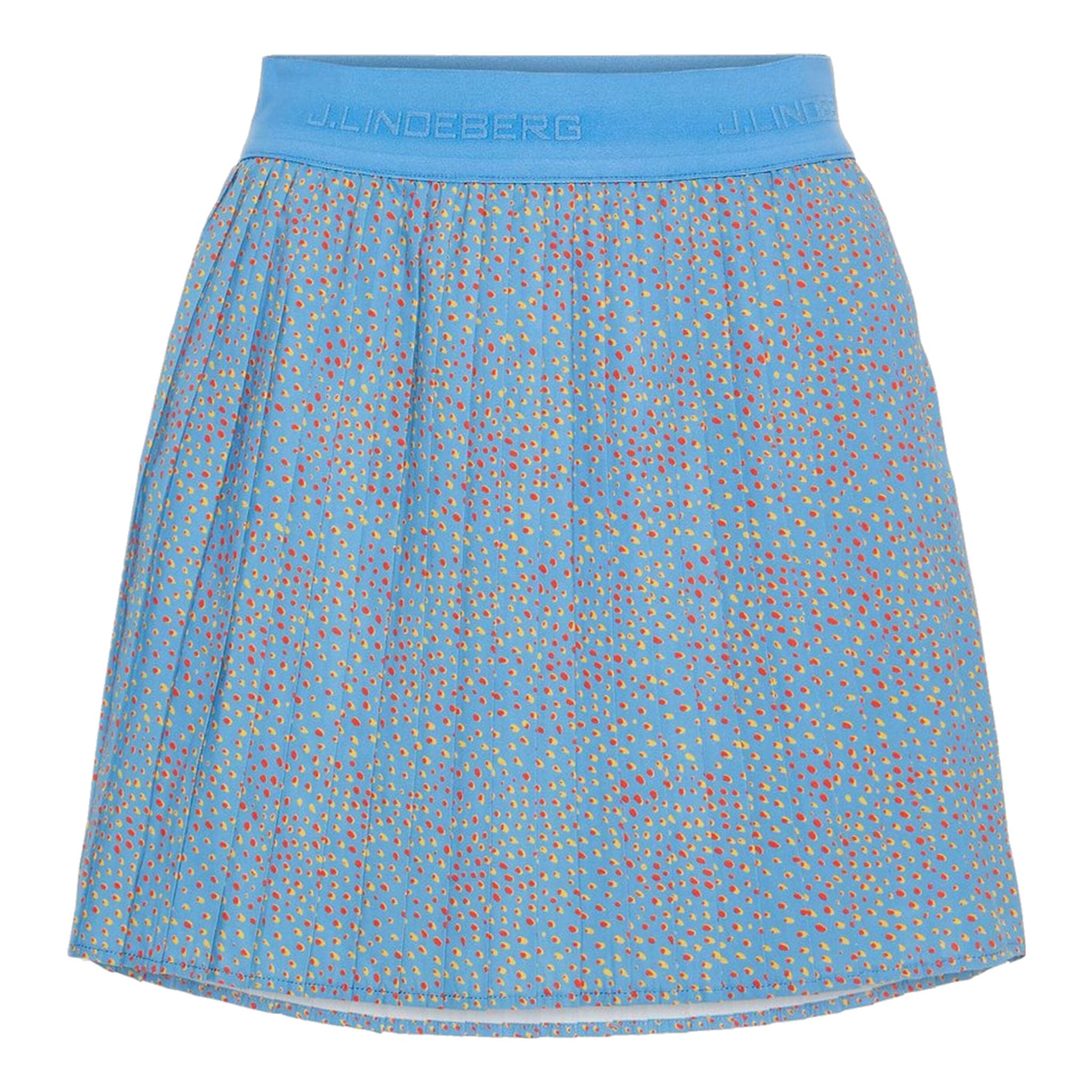 J. Lindeberg W Chloe Skirt-Light Poly Stretch Rock Lake Blue Dot Damen