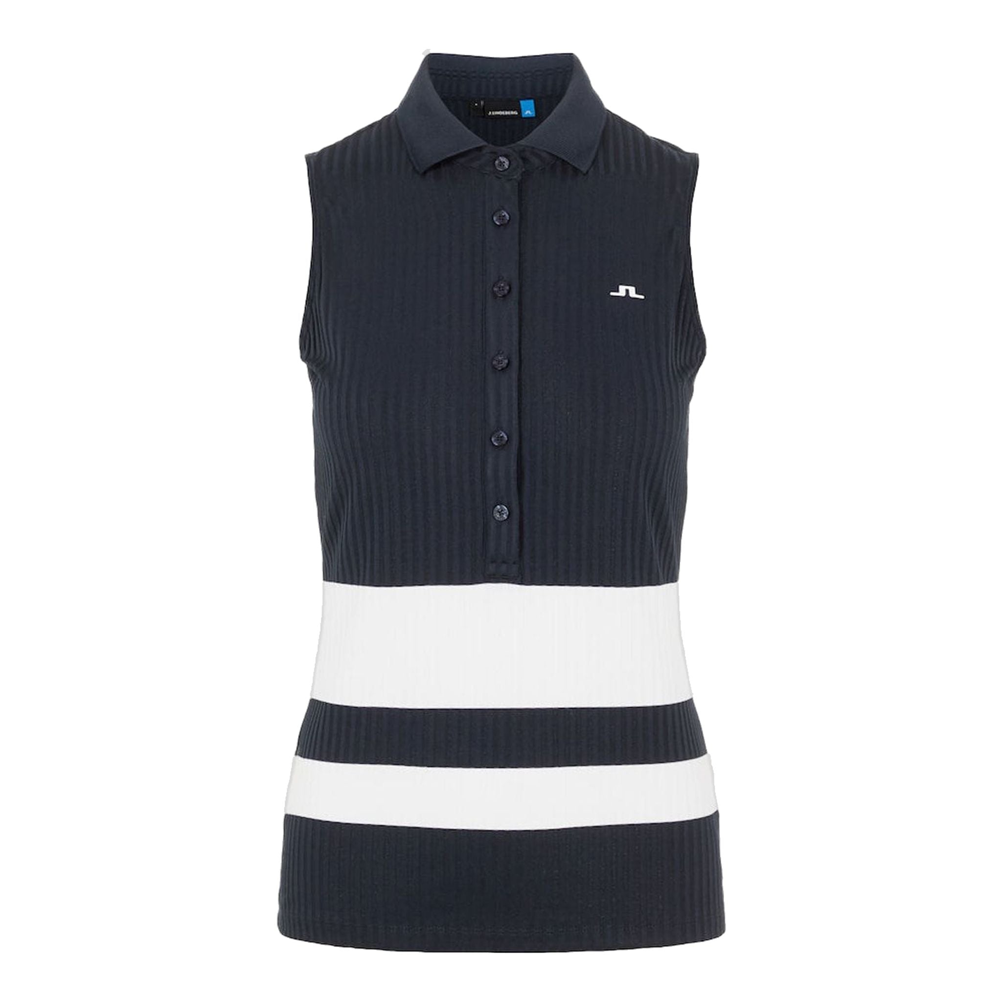 J. Lindeberg W Nora-Rib Jersey Polo Jl Blu Navy Donna