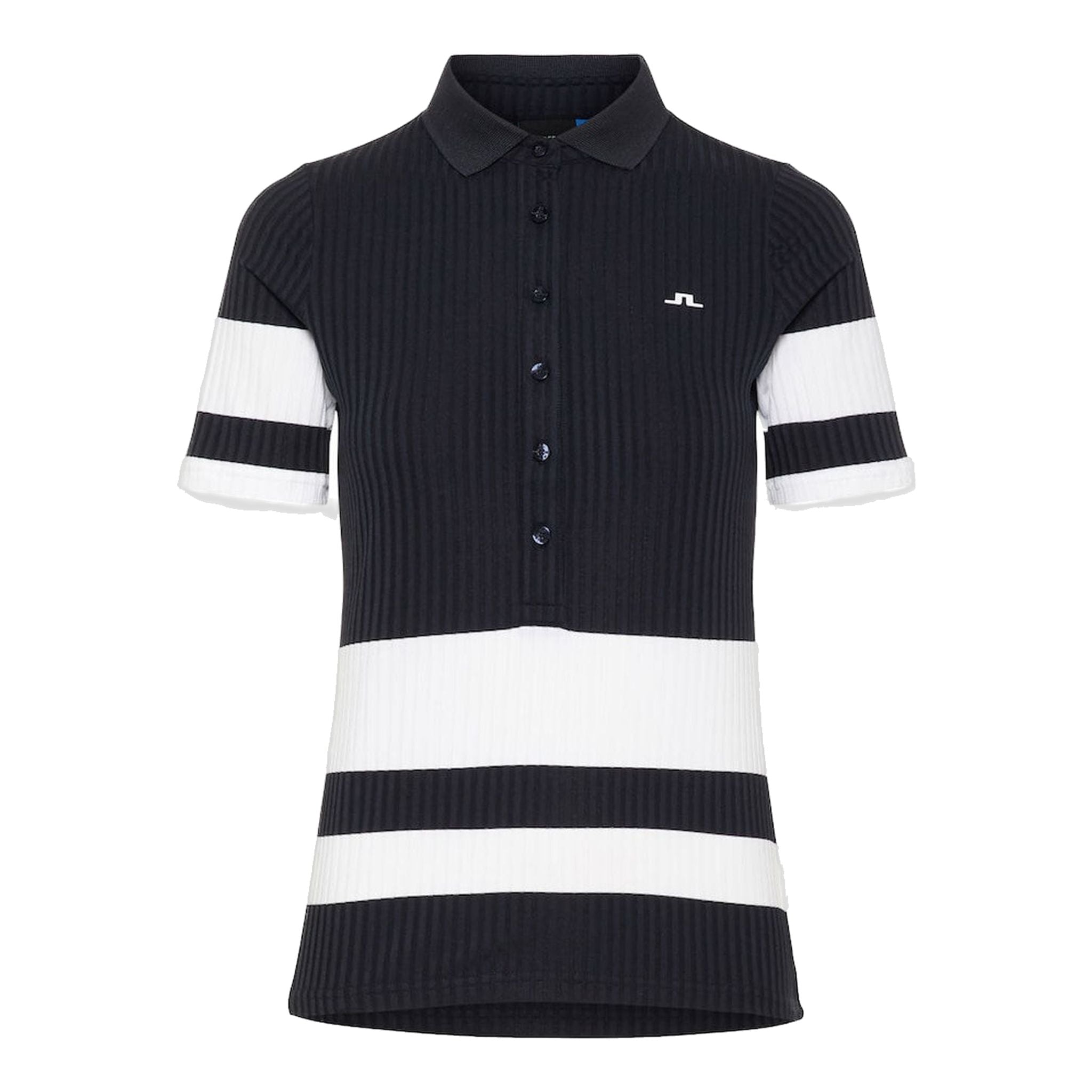 J. Lindeberg W Natasha-Rib Jersey Polo Jl Blu Navy Donna
