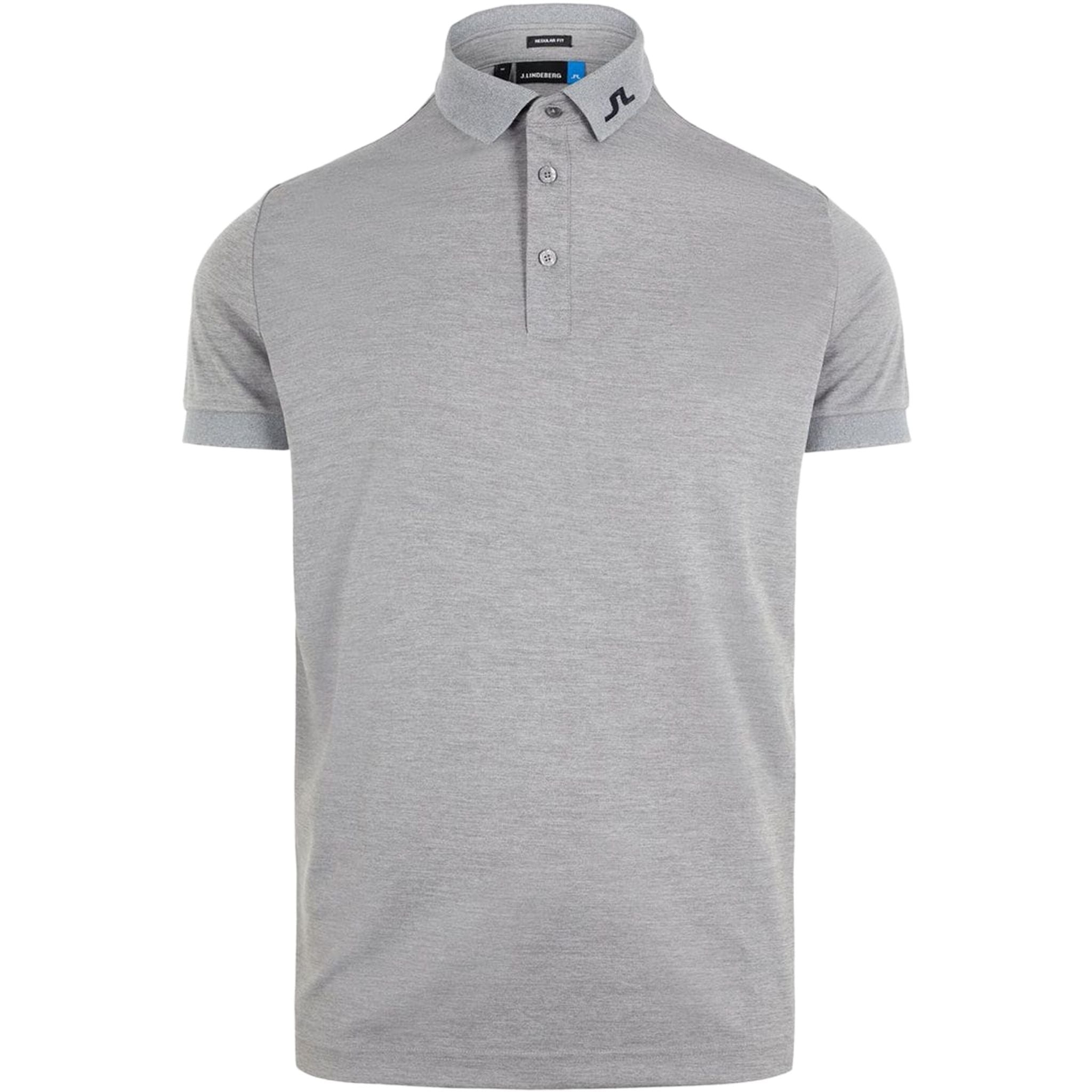 Polo in jersey J. Lindeberg M KV Reg Fit-TX Stone Grey Melange da uomo