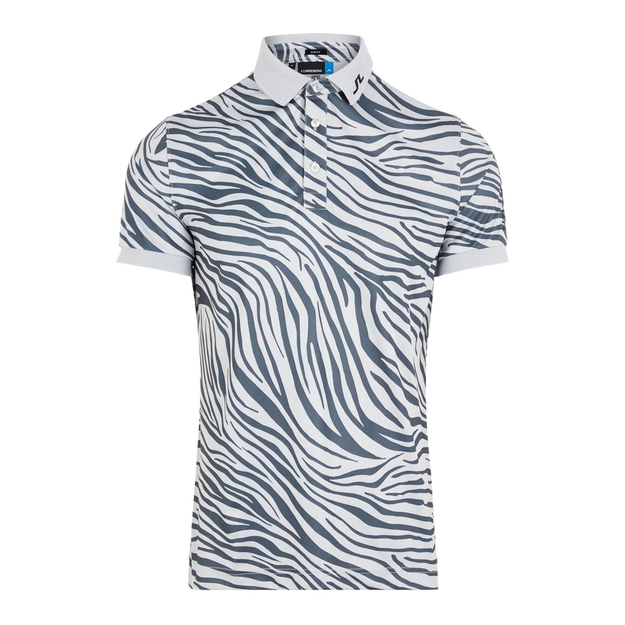 J. Lindeberg M Tour Tech Print Reg Fit-TX J Polo Zebra Worl Gre Uomo