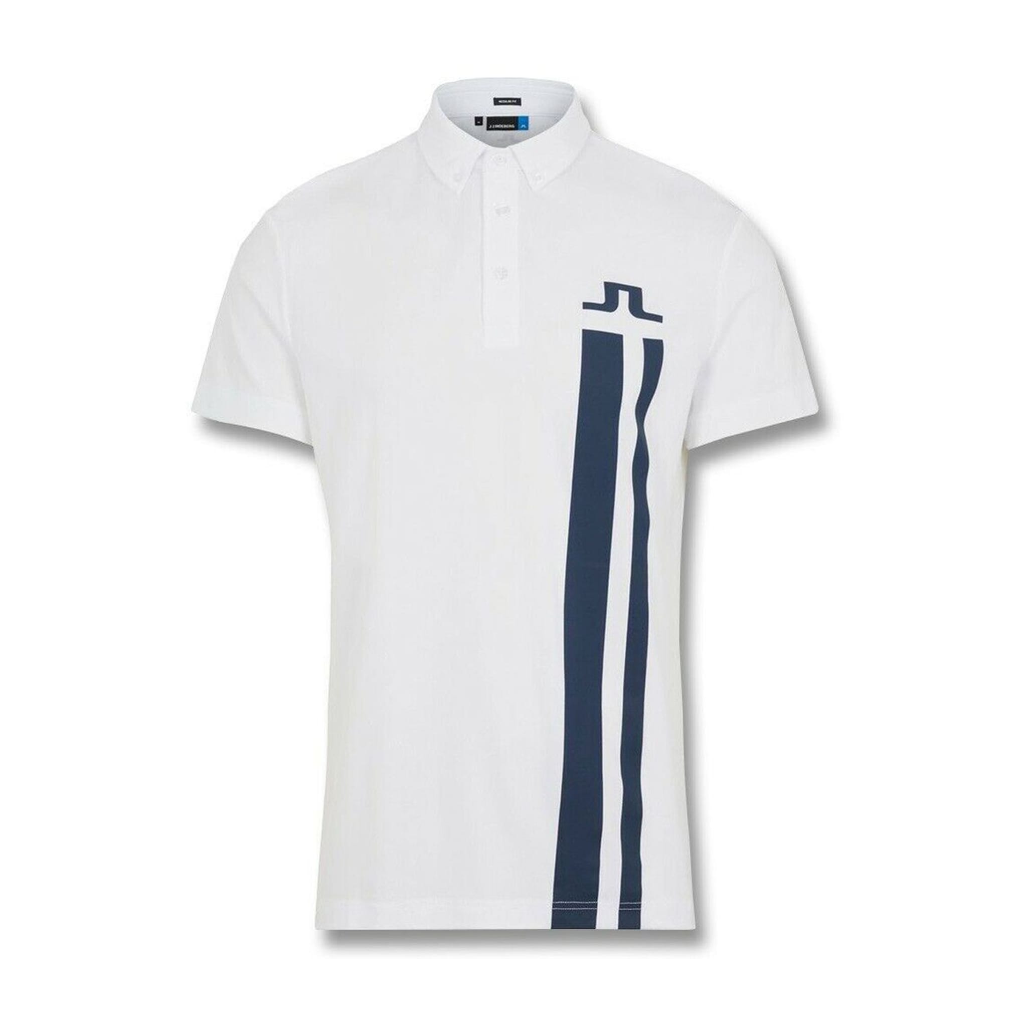 J. Lindeberg M Zeke Reg Fit-Lux Piquet Polo White Herren