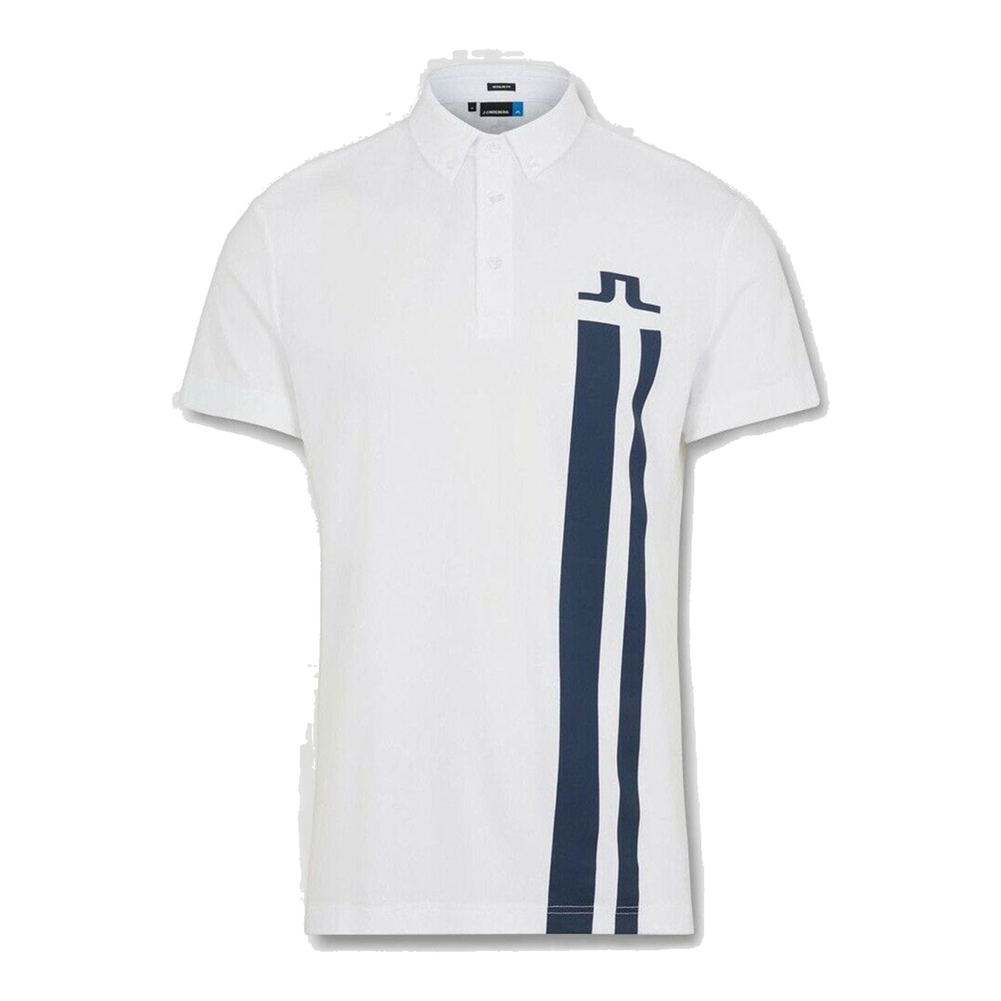 Polo J. Lindeberg M Zeke Reg Fit-Lux Piquet bianca da uomo