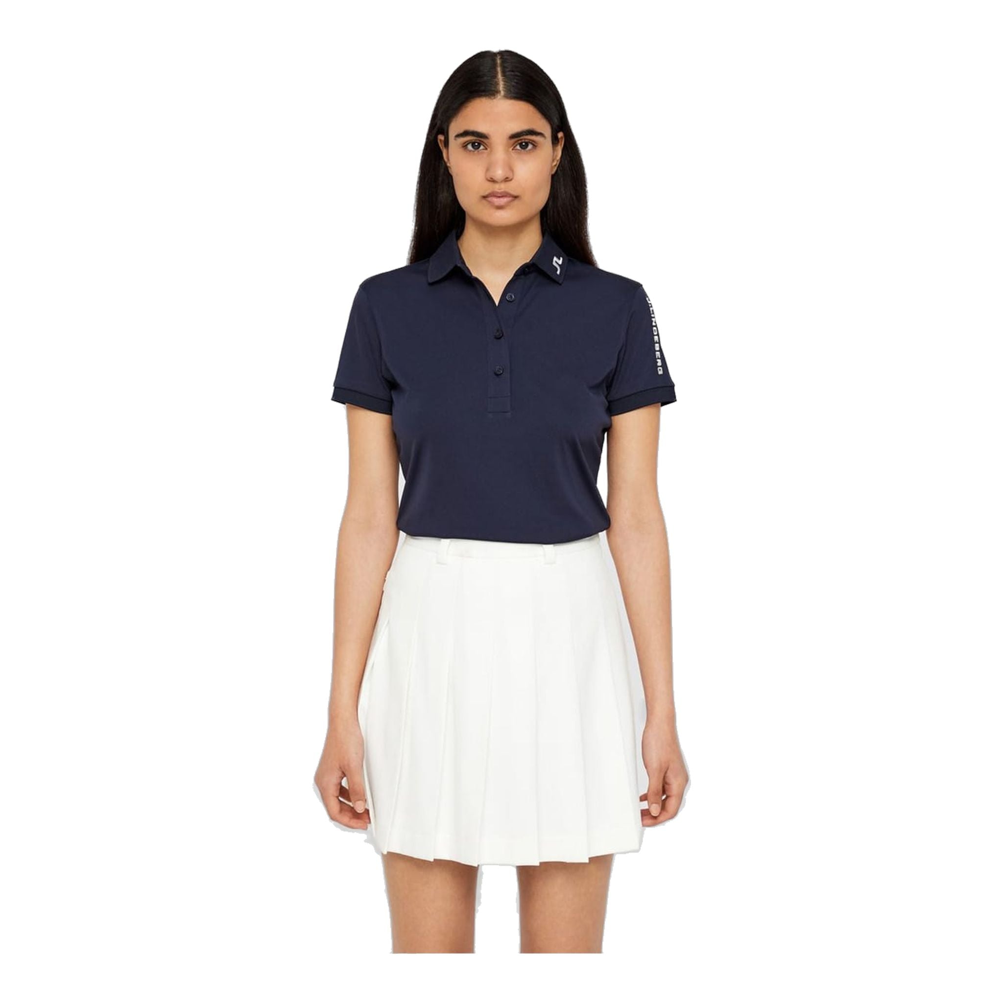 J. Lindeberg W Tour Tech slim TX Jersey Polo JL Navy Donna