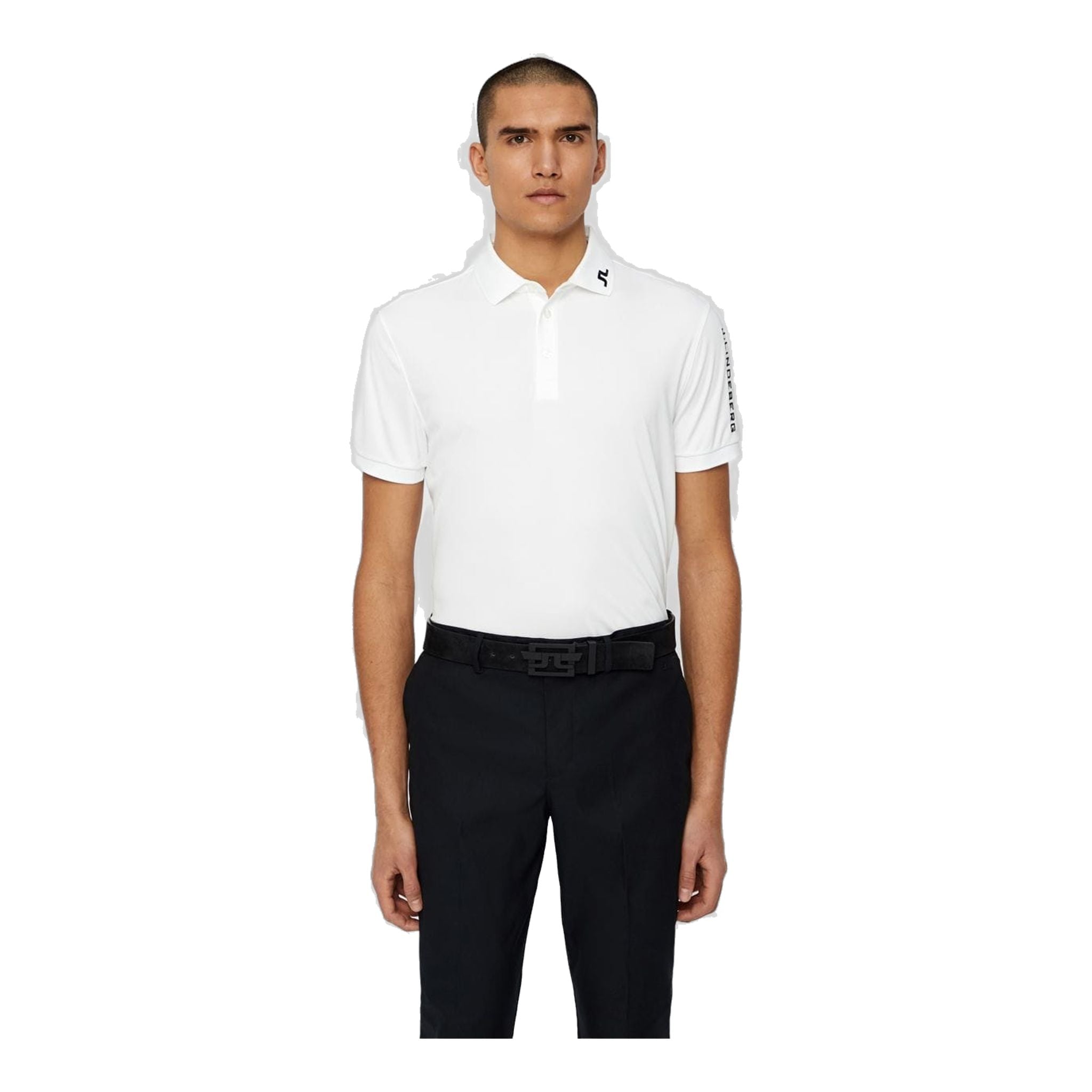 J. Lindeberg M Tour Tech TX Jersey Polo Bianco Caldo Uomo