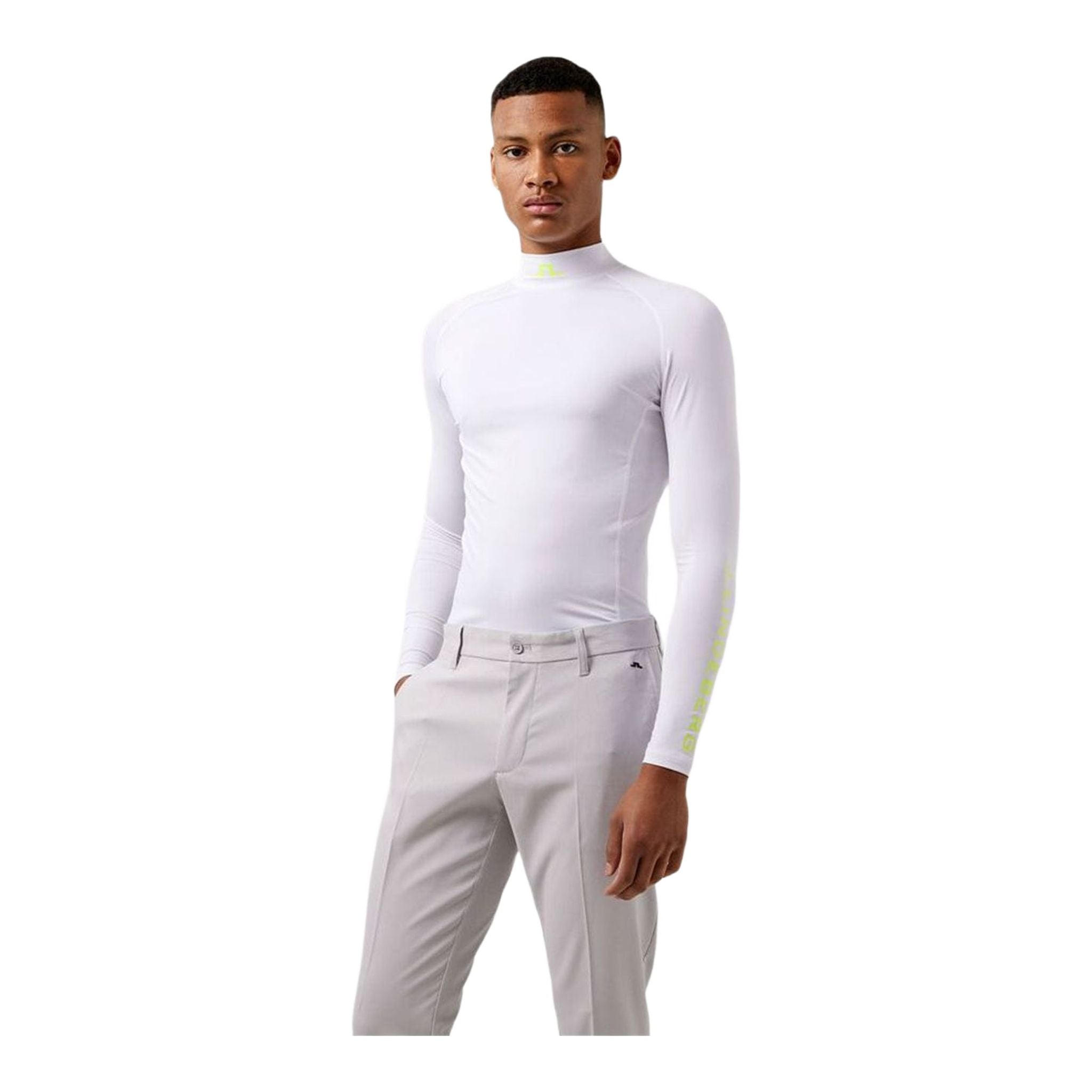 J. Lindeberg Layer Aello Soft Compression Top manica lunga grigio chiaro uomo