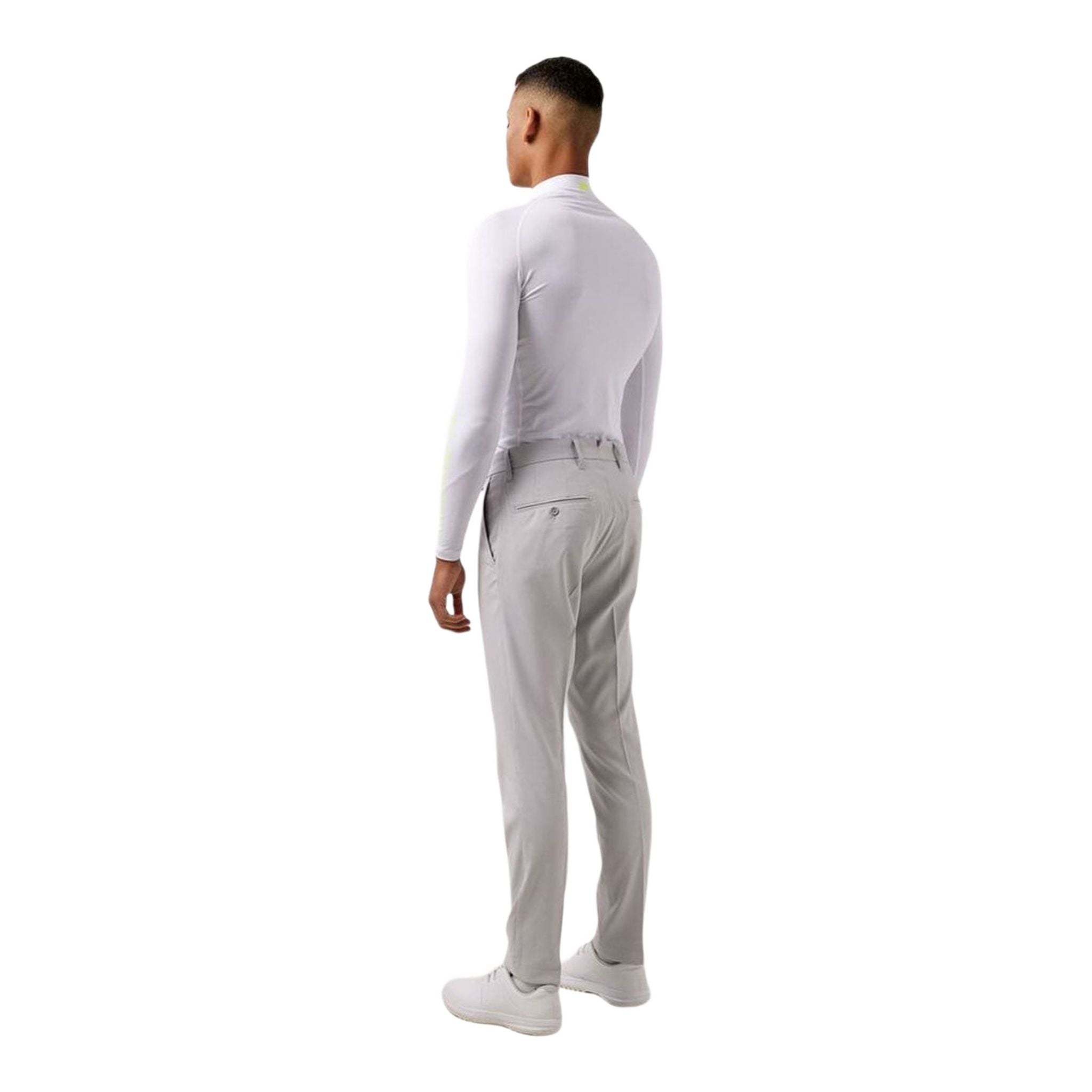 J. Lindeberg Layer Aello Soft Compression Top manica lunga grigio chiaro uomo