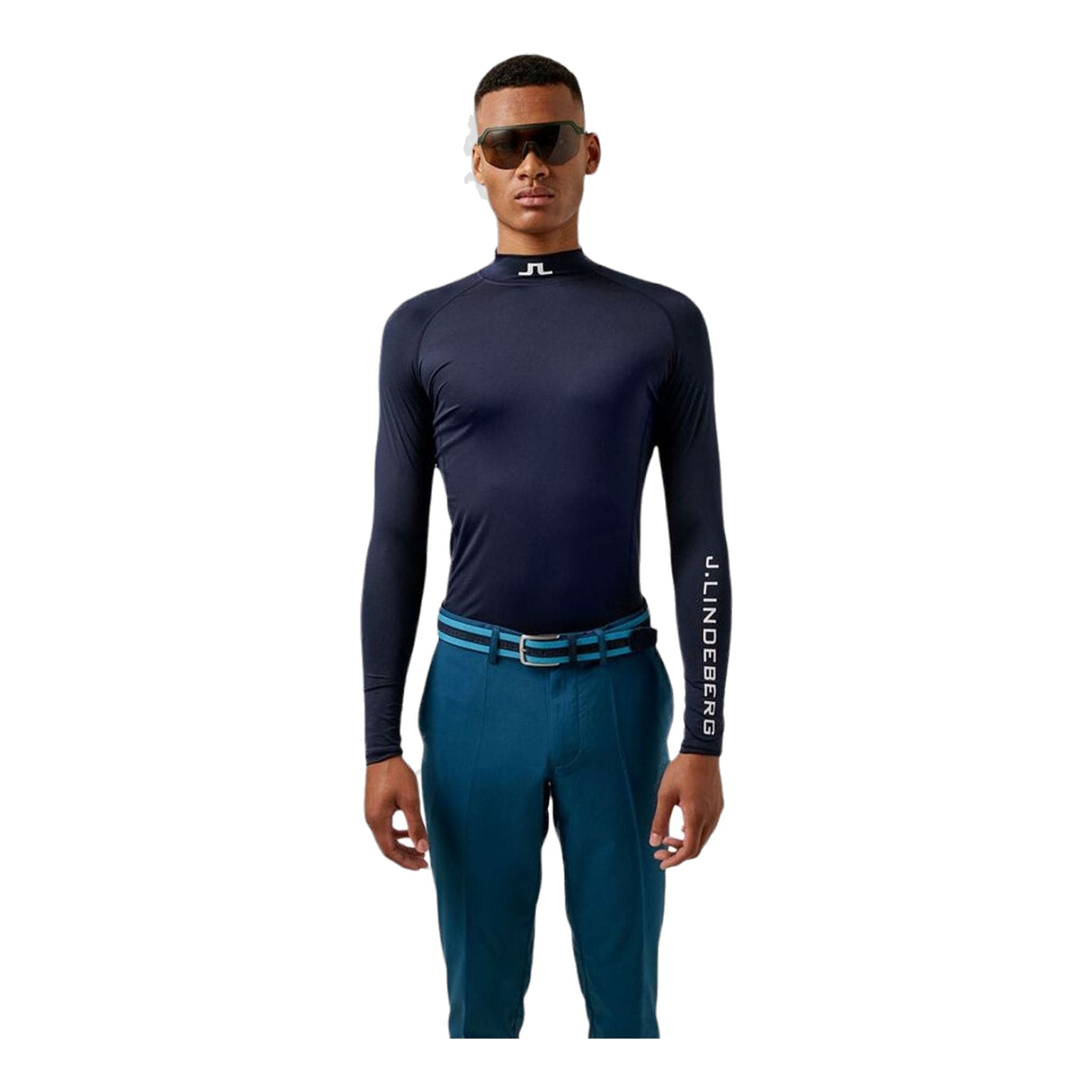 J. Lindeberg Layer Aello Soft Compression Top manica lunga blu scuro uomo