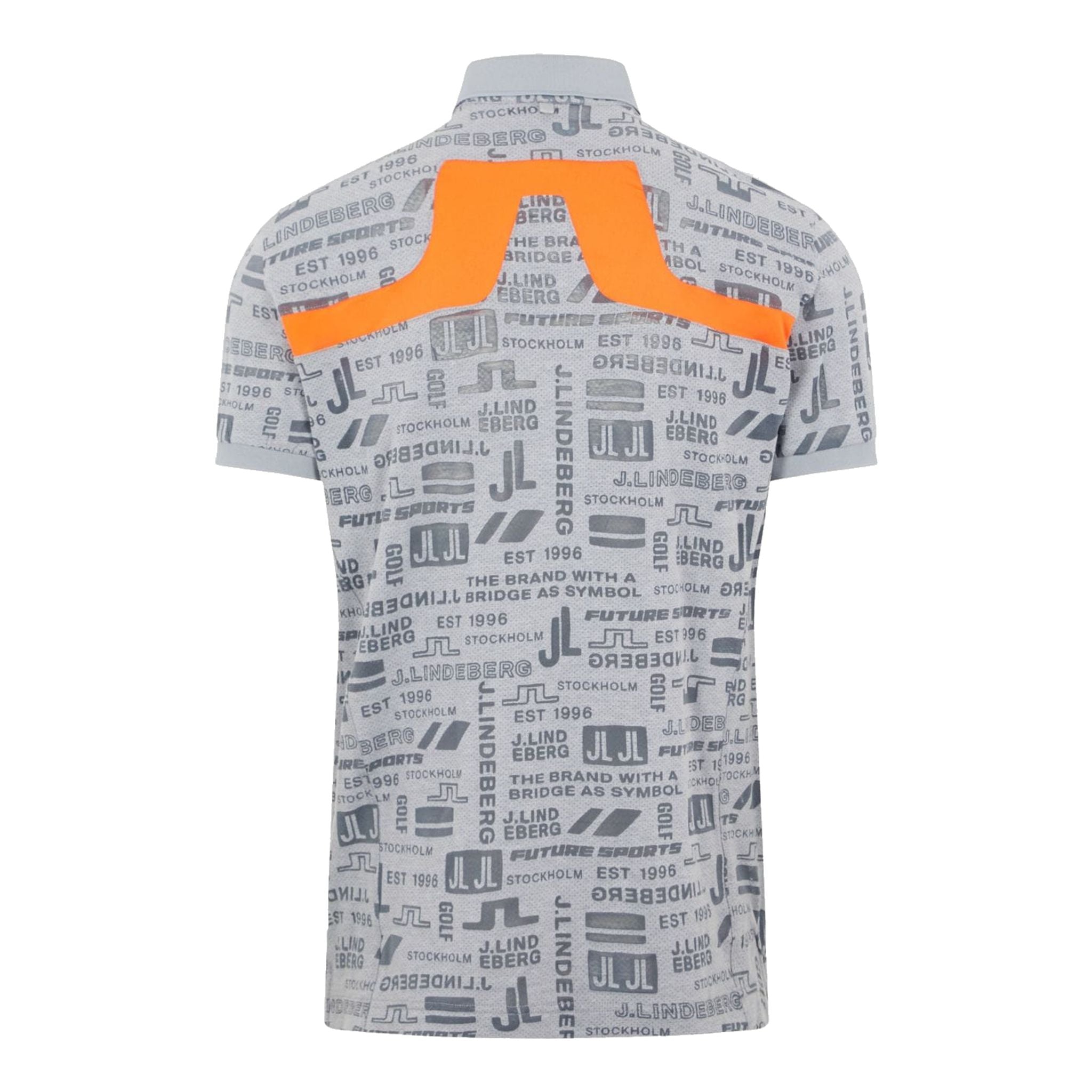 J. Lindeberg M Kv Regular Fit SS Polo Print JL Future Grey Herren