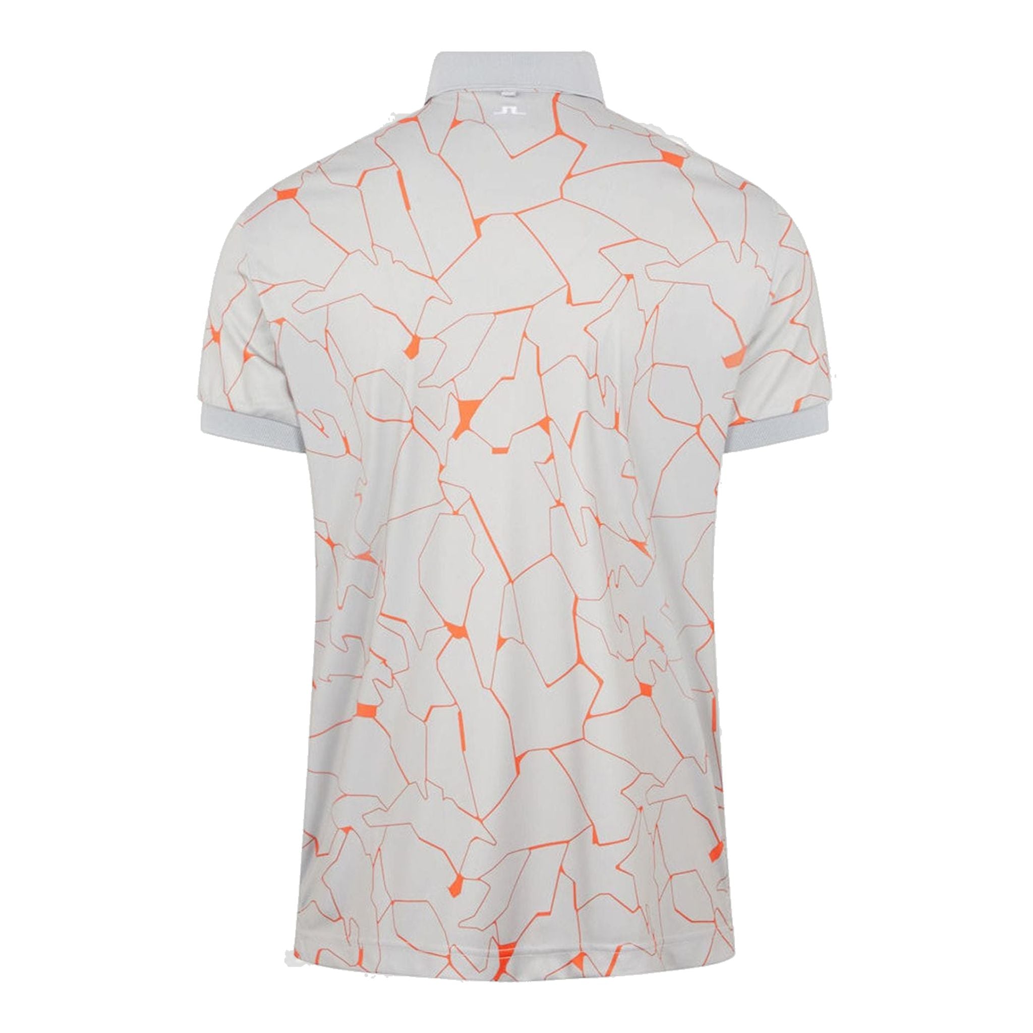 J. Lindeberg M Tour Tech Reg Fit Print SS Polo Slit Grigio Uomo