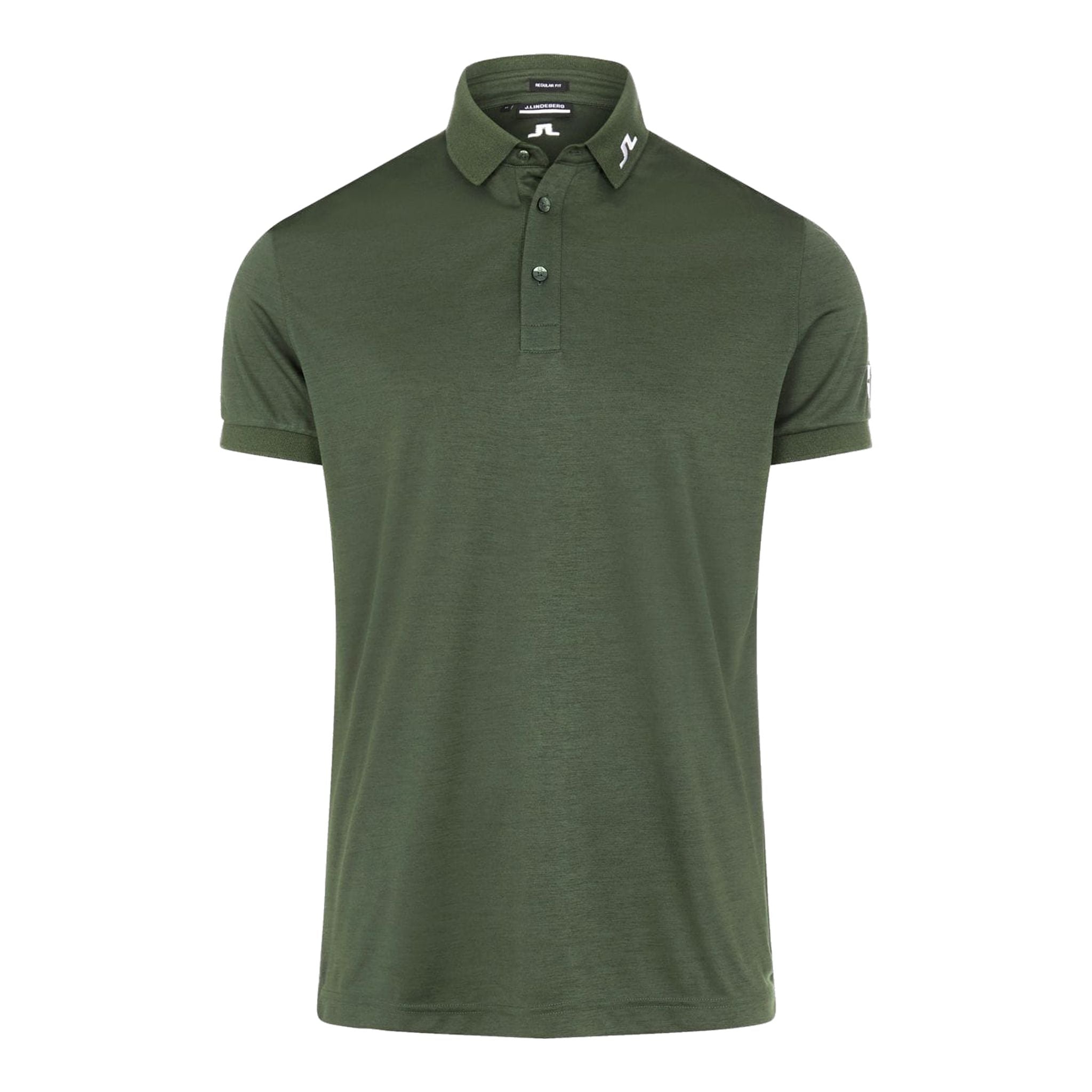 J. Lindeberg M Tour Tech Reg Fit SS Polo Thyme Green Melange Uomo