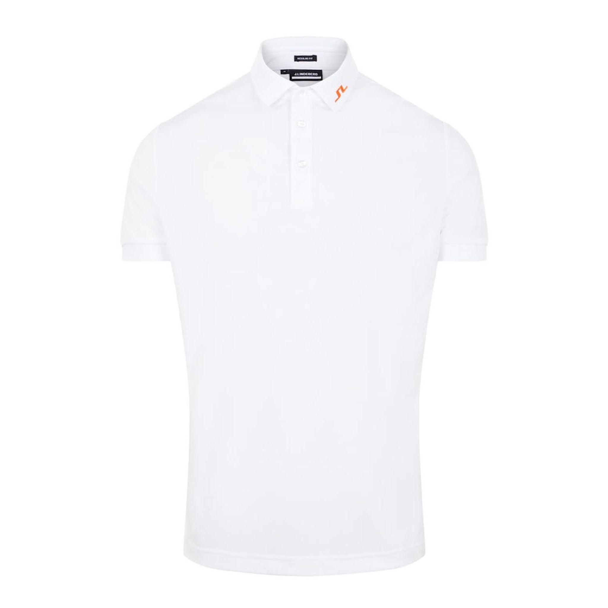 J. Lindeberg M Kv Regular Fit SS Polo Uomo Bianco