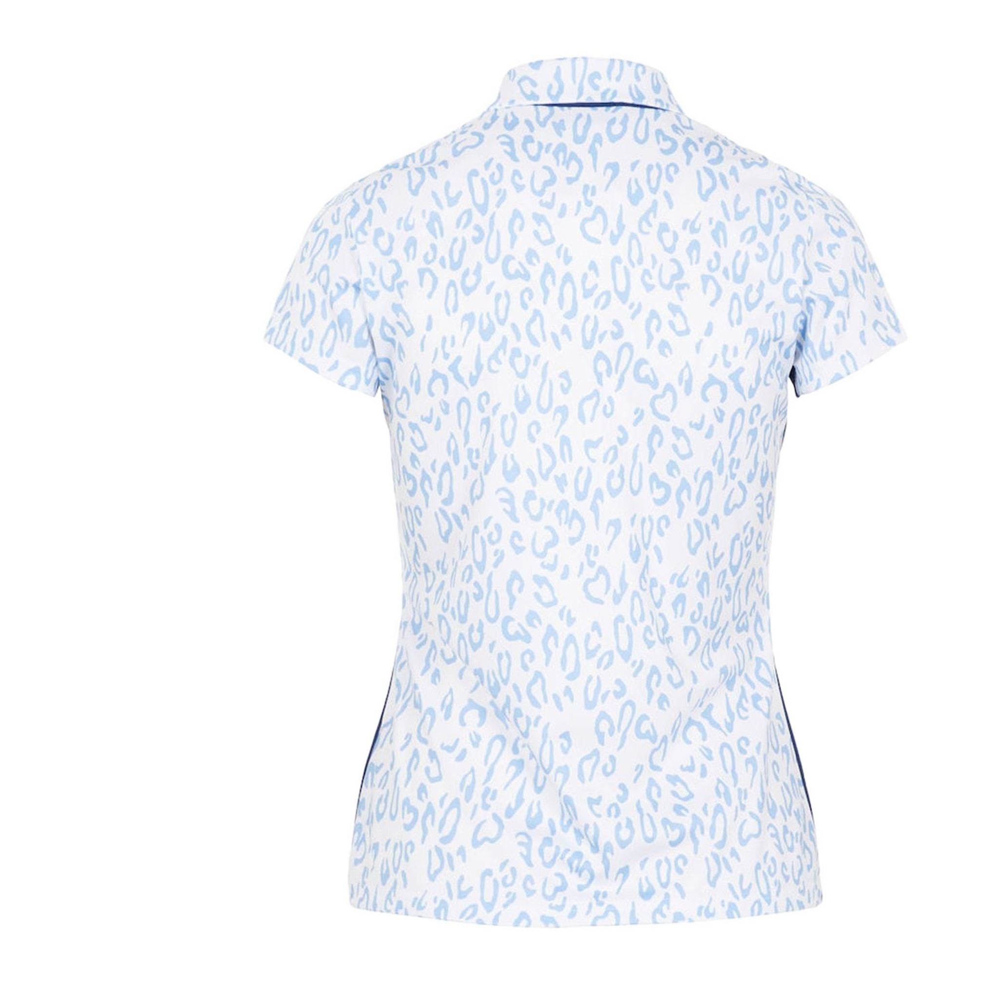 J. Lindeberg W Cara SS Polo Animal Blu Bianco Donna