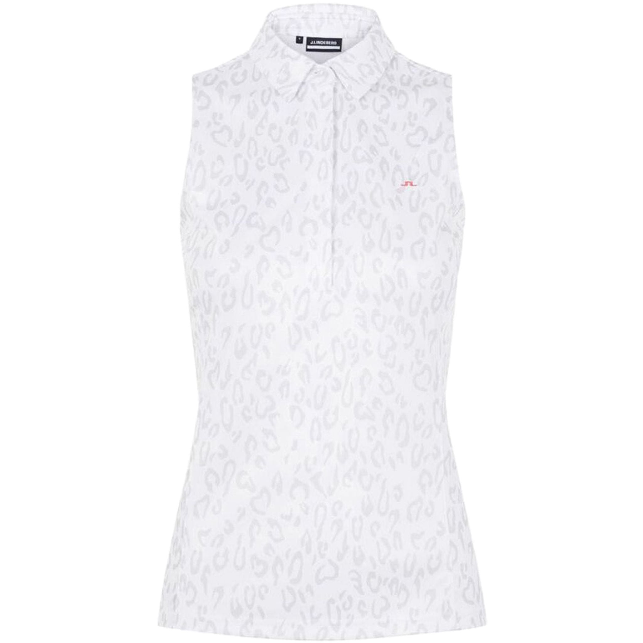 J. Lindeberg W Dena Polo SL Stampa Animale Grigio Bianco Donna