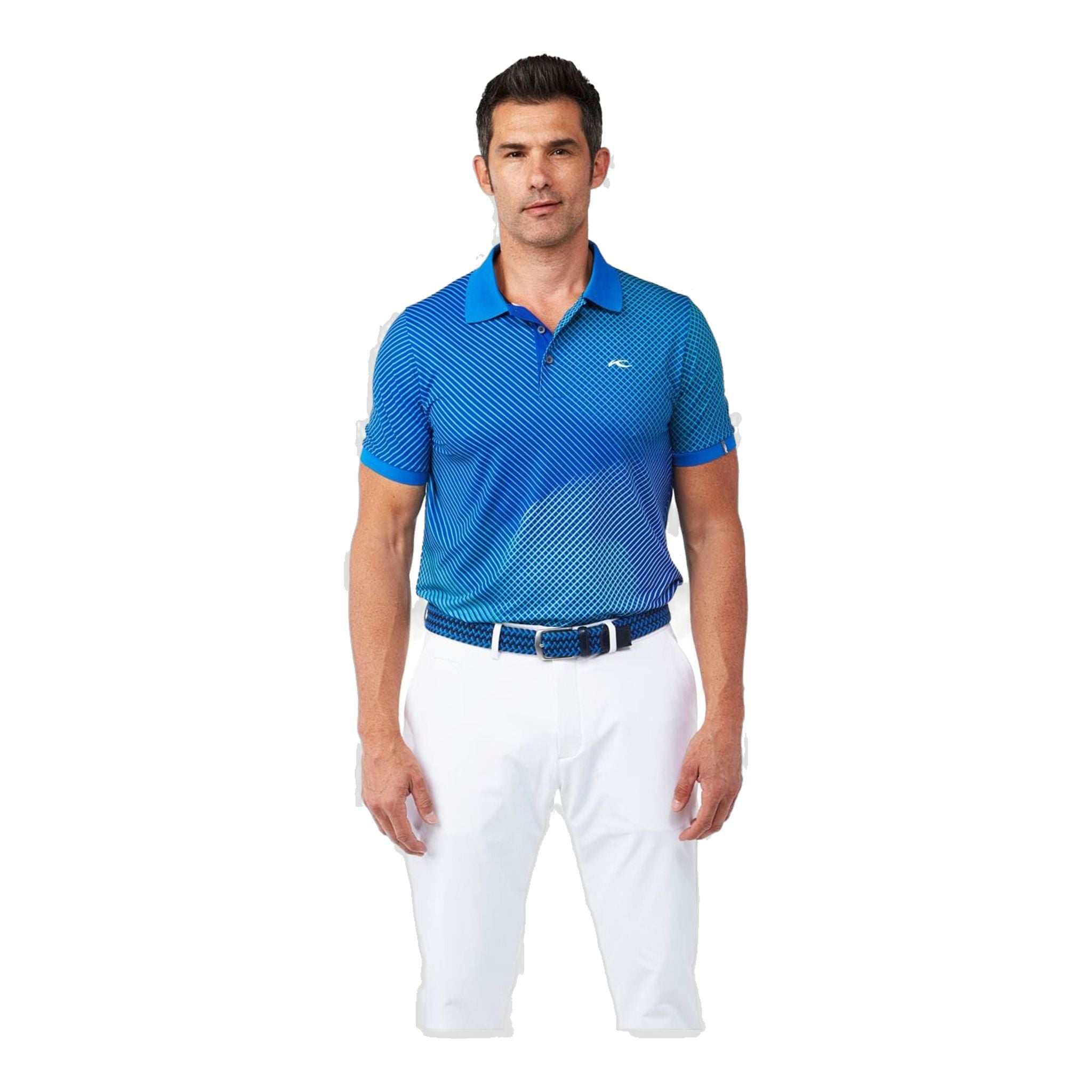 Polo Kjus M Spot Printed SS blu intenso da uomo