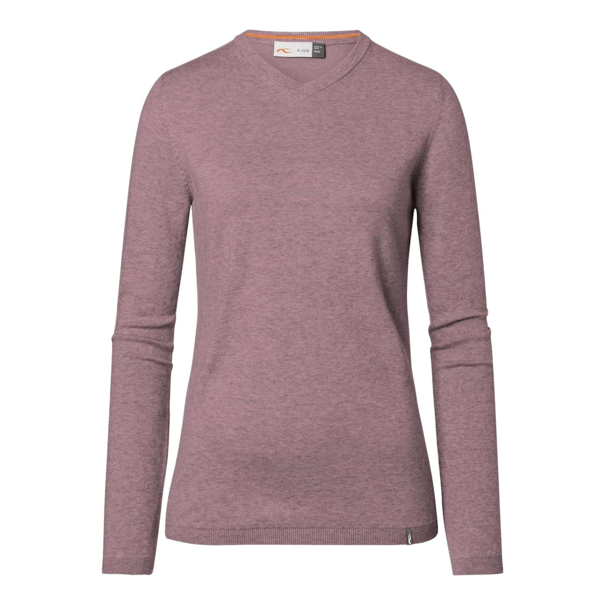 Kjus Pullover V-neck W Kicki Rosa Reef Melange Donna