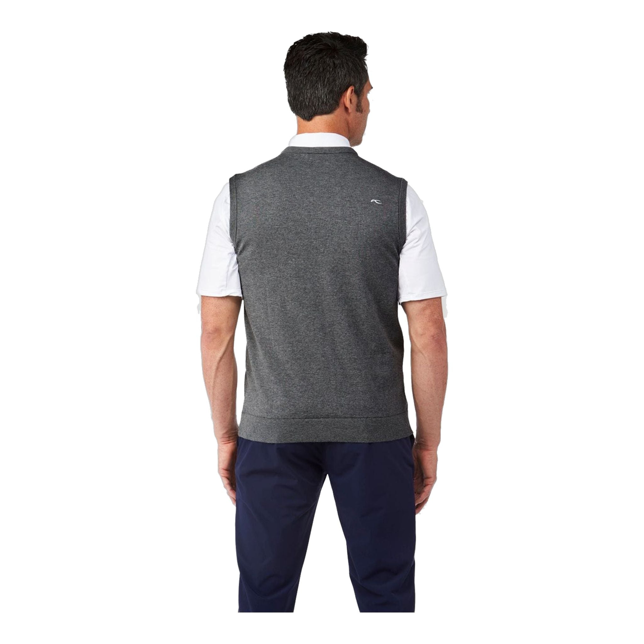Kjus M Kirk V-Neck Vest Steel Greymelange Uomo