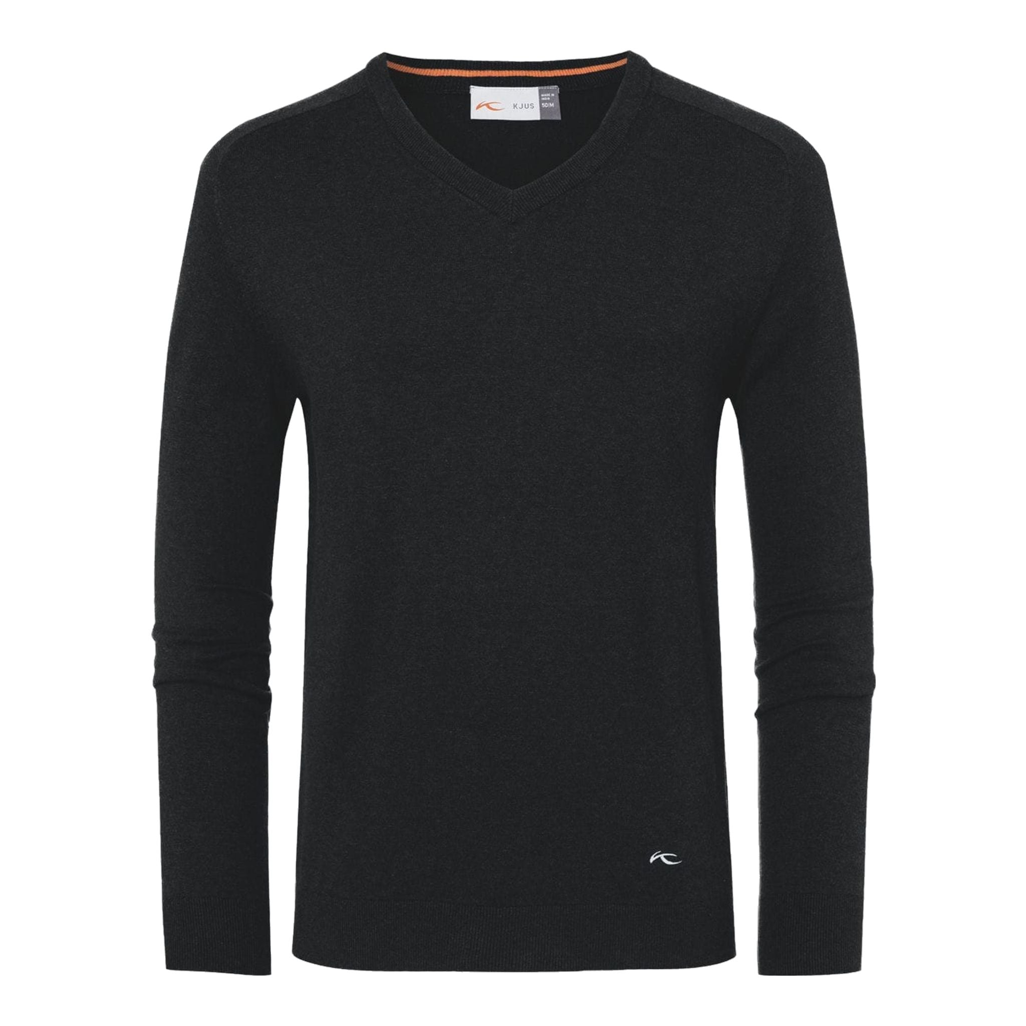 Kjus Pullover scollo a V Kirk M Nero Melange Uomo
