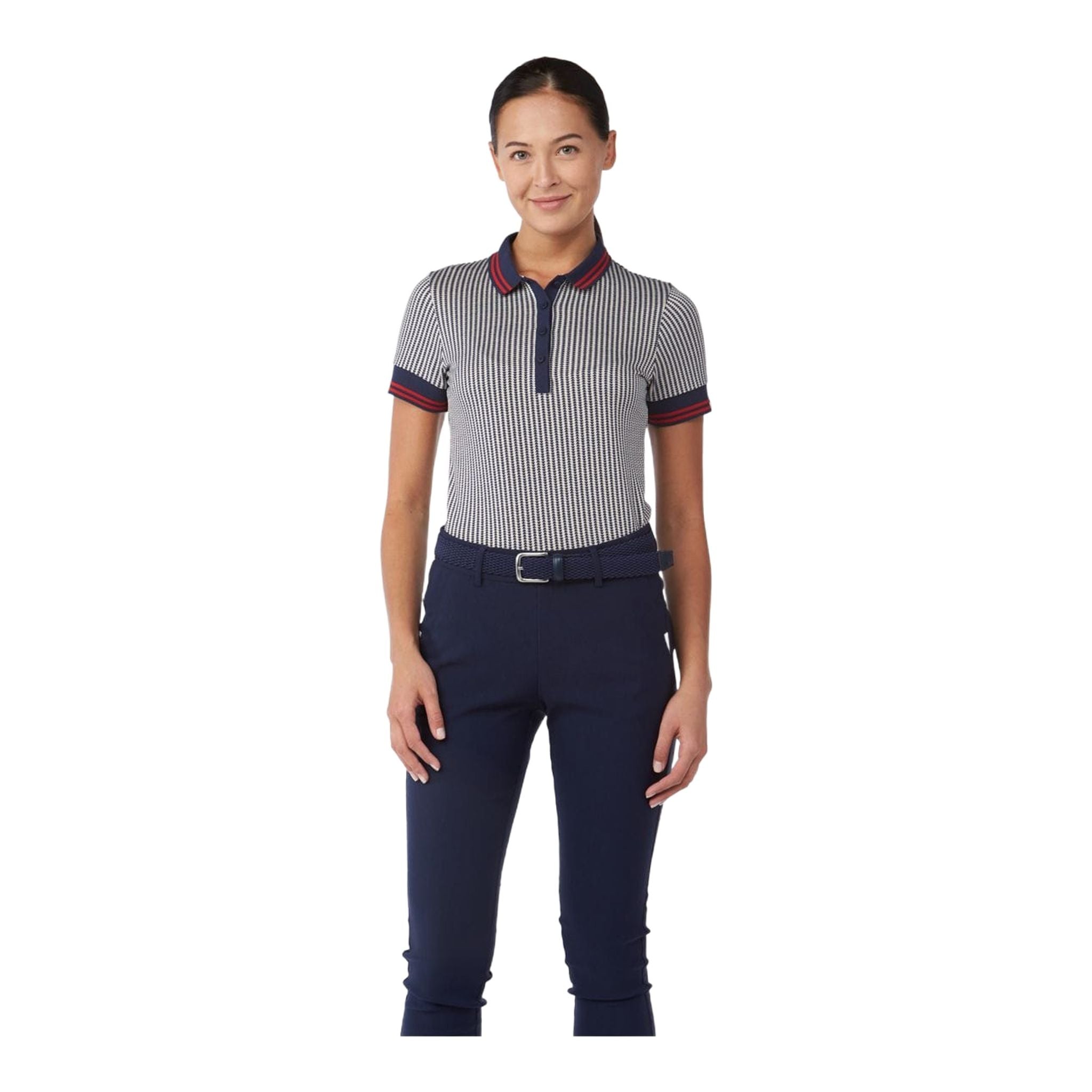 Polo Kjus W Ella Structure SS Atlanta Blu/Buttercr Donna