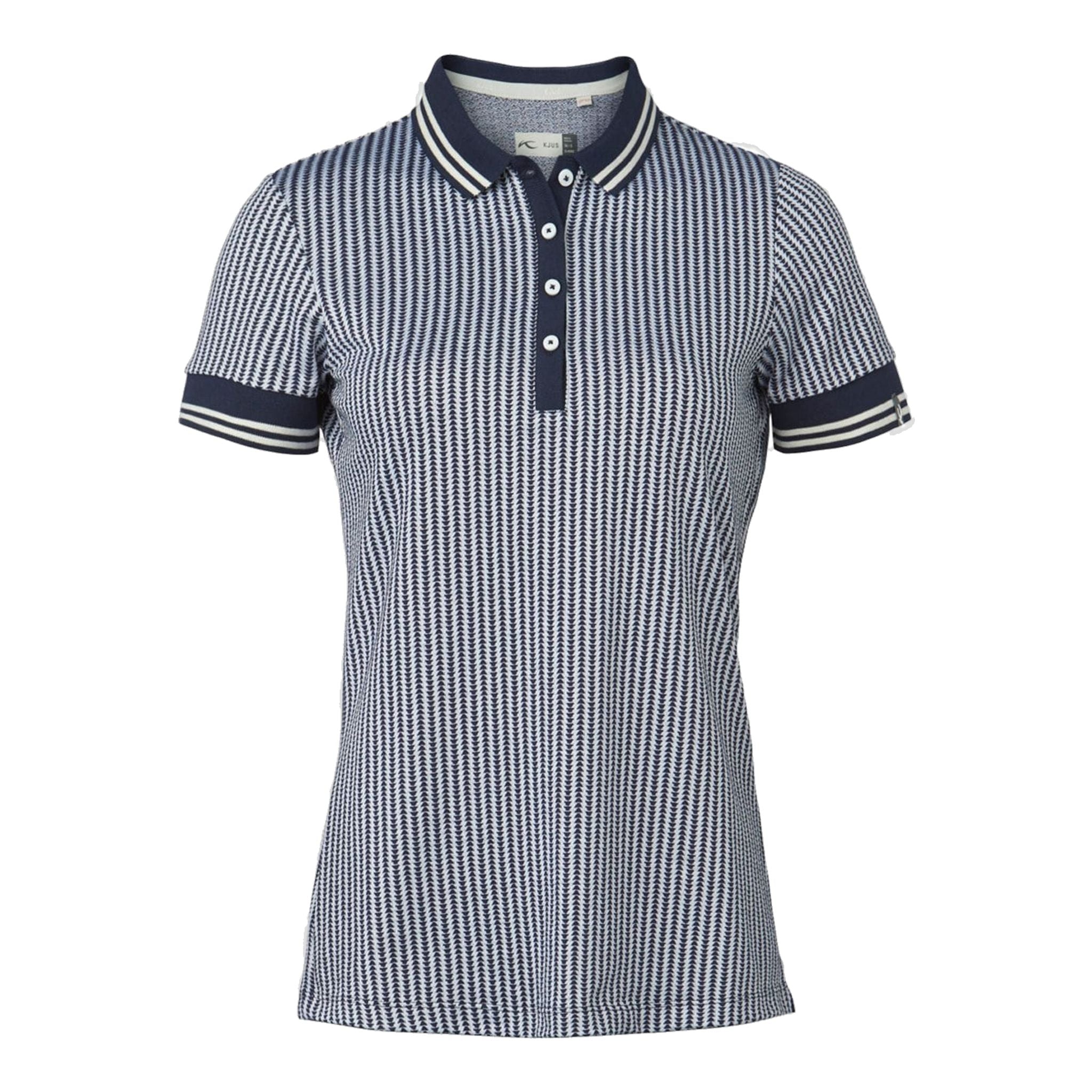 Kjus W Ella Structure SS Polo Atlanta Blue/White Damen