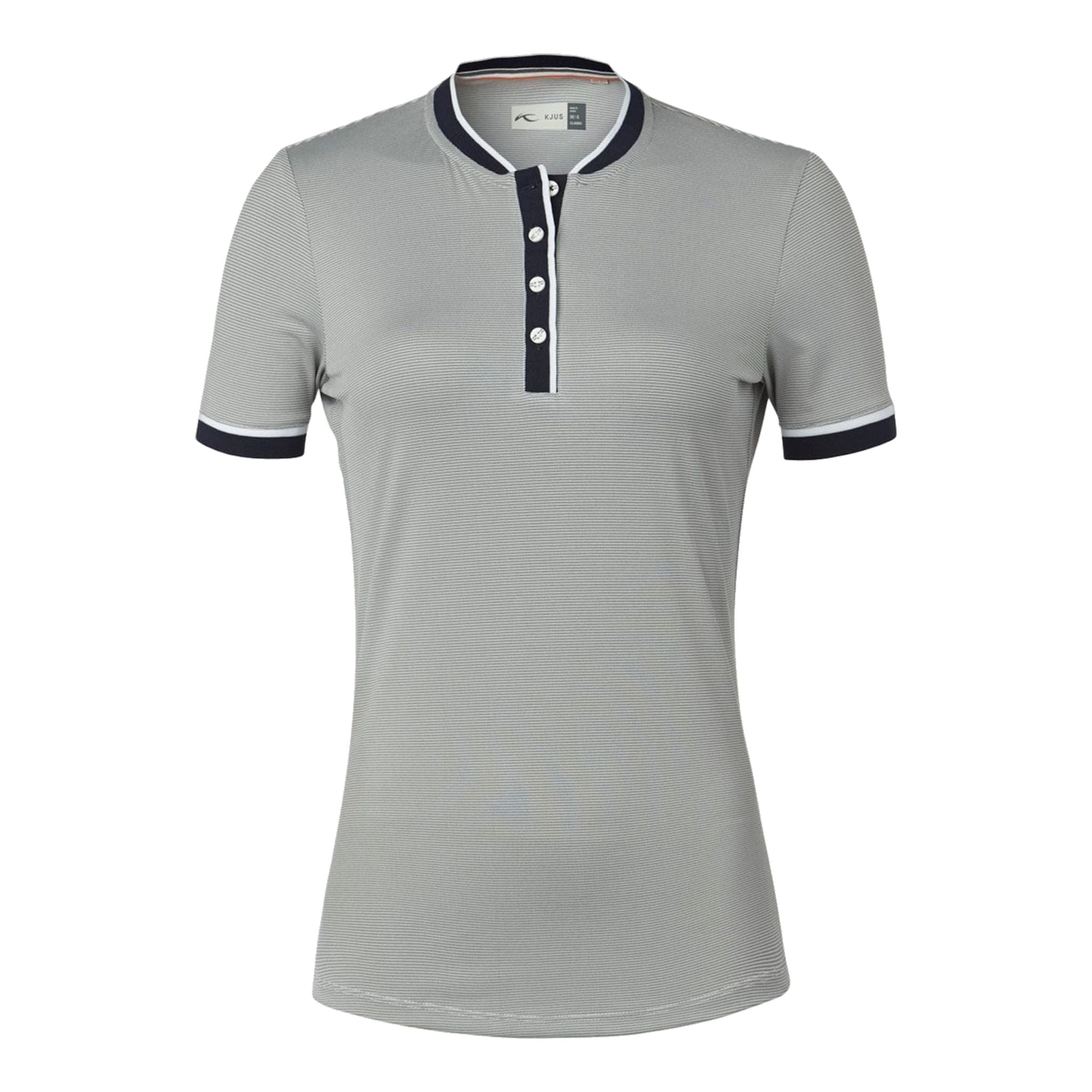 Kjus W Elena Stripe SS Polo Atlanta Blu/Bianco Donna