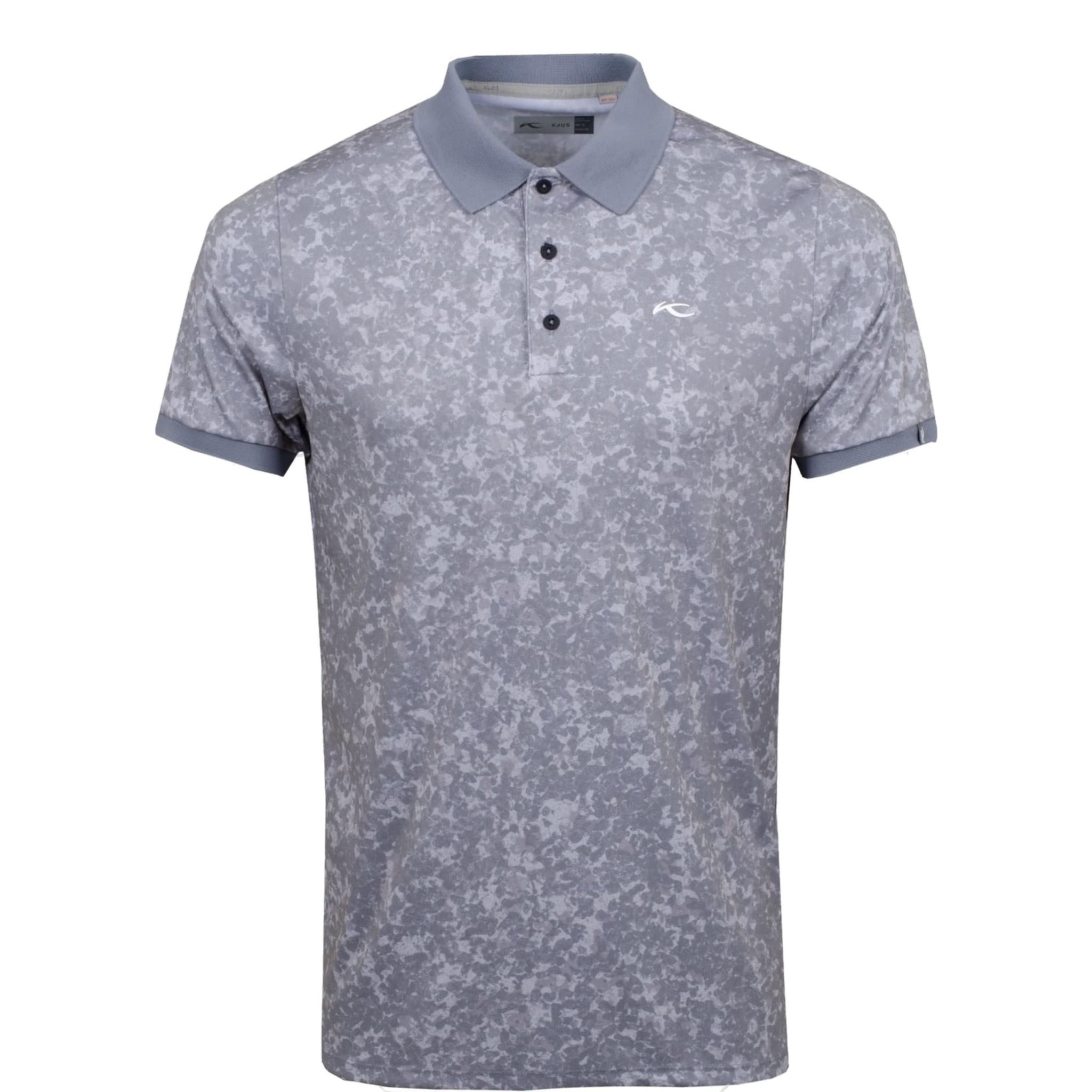 Polo Kjus M Spot Printed SS Grigio Acciaio/Argento Nebbia Uomo