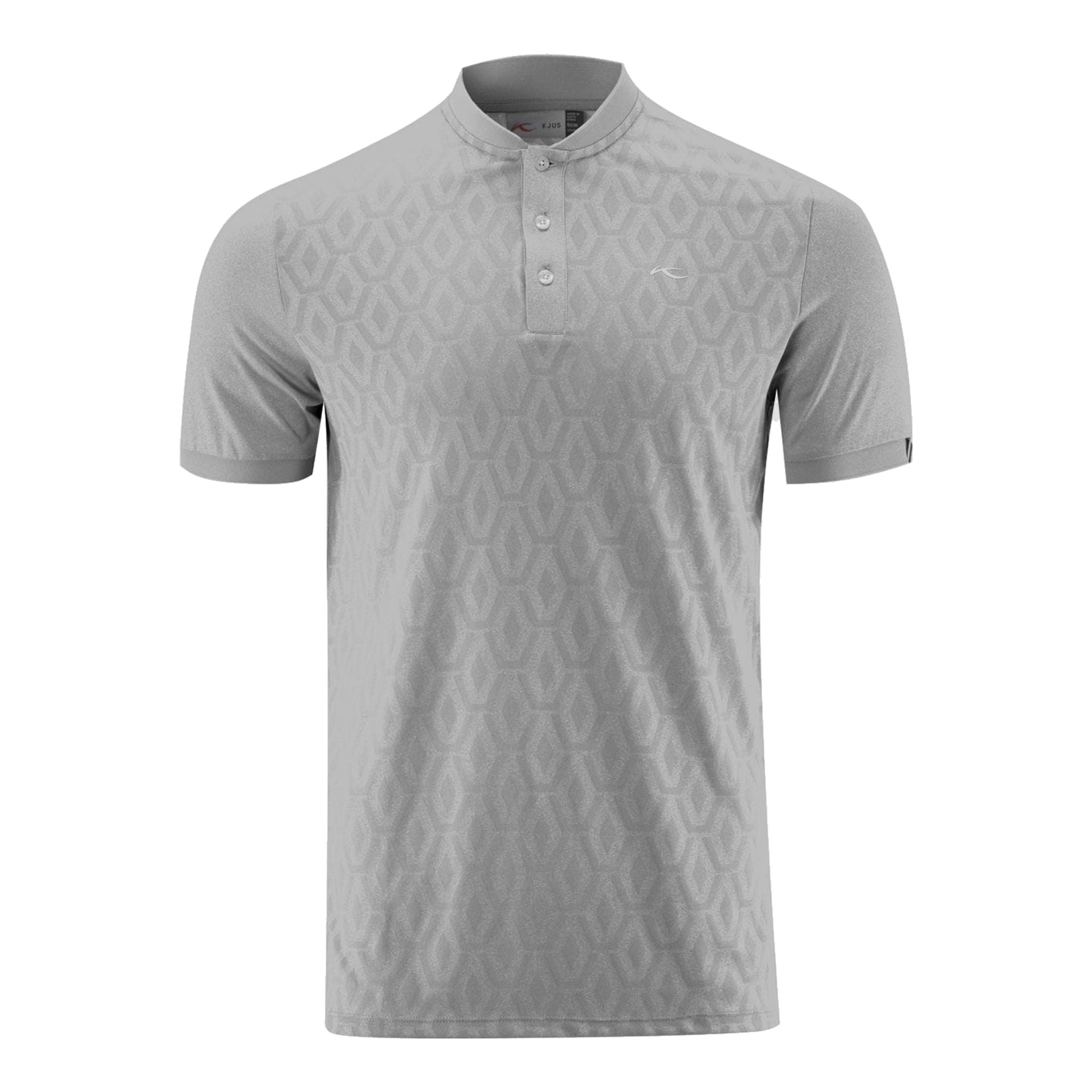 Polo Kjus M Lance Jacquard in maglia SS Silver Fog Melange da uomo