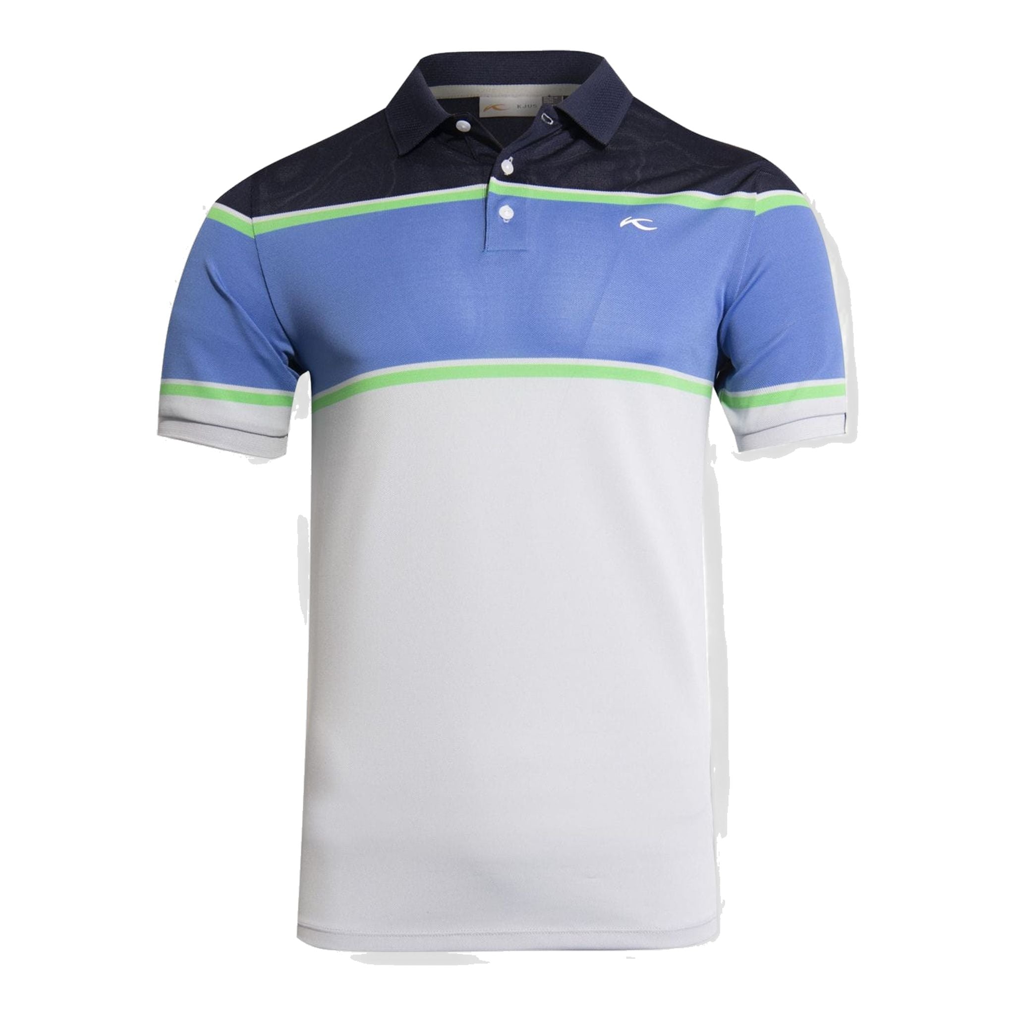 Polo Kjus M Luan CB SS Argento Nebbia/Cascata da Uomo