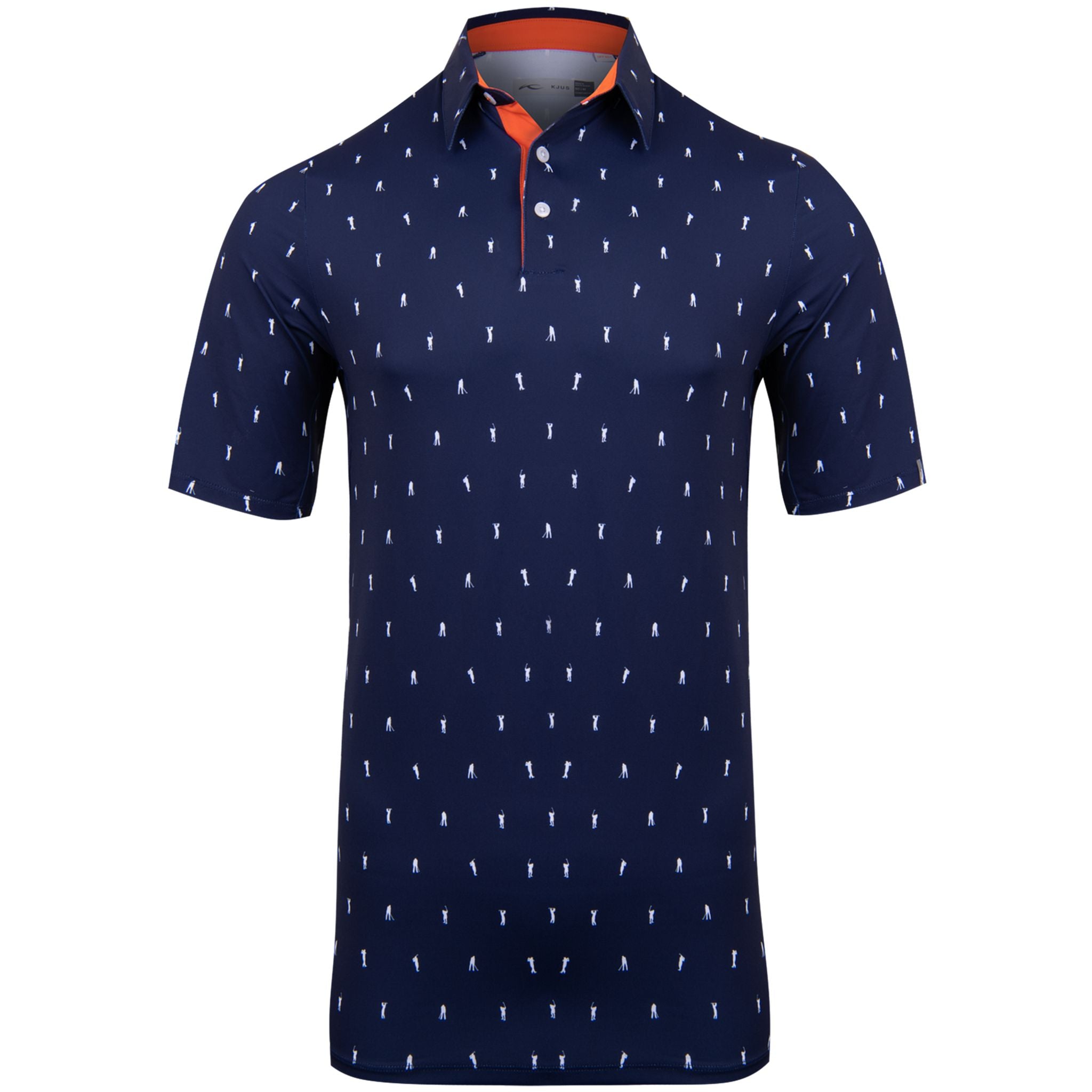 Polo Kjus M Golfer SS Atlanta Blu/Bianco da uomo